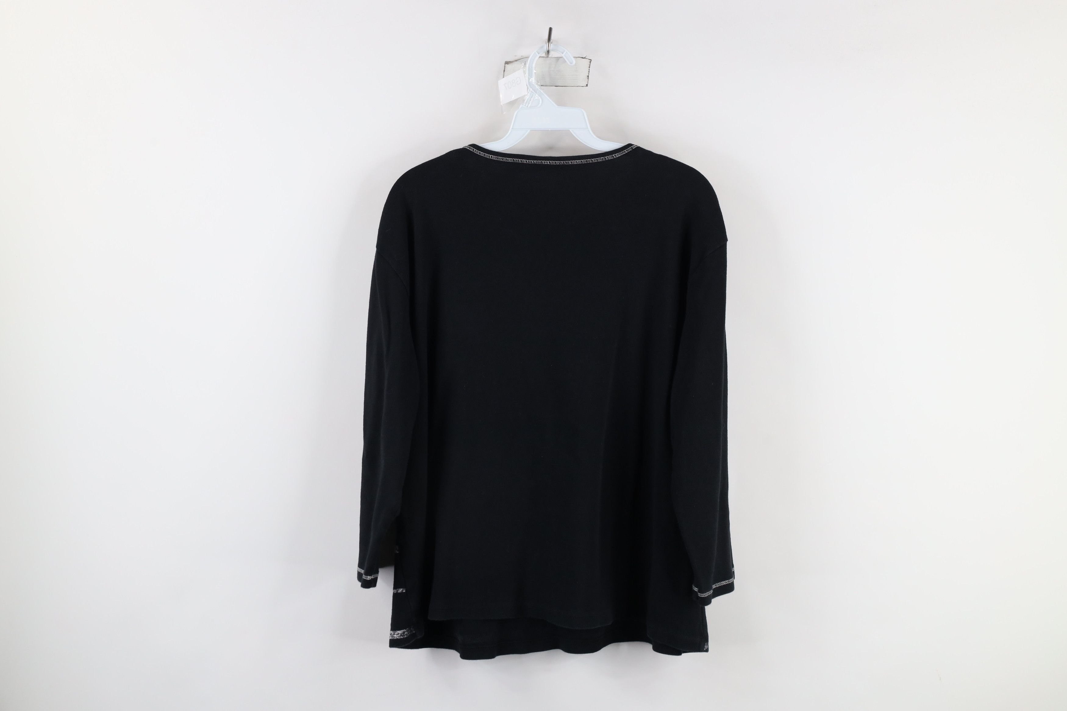 Vintage Vintage 90s Streetwear Striped Flower 3/4 Sleeve T-Shirt USA Size XL / US 12-14 / IT 48-50 - 7 Thumbnail