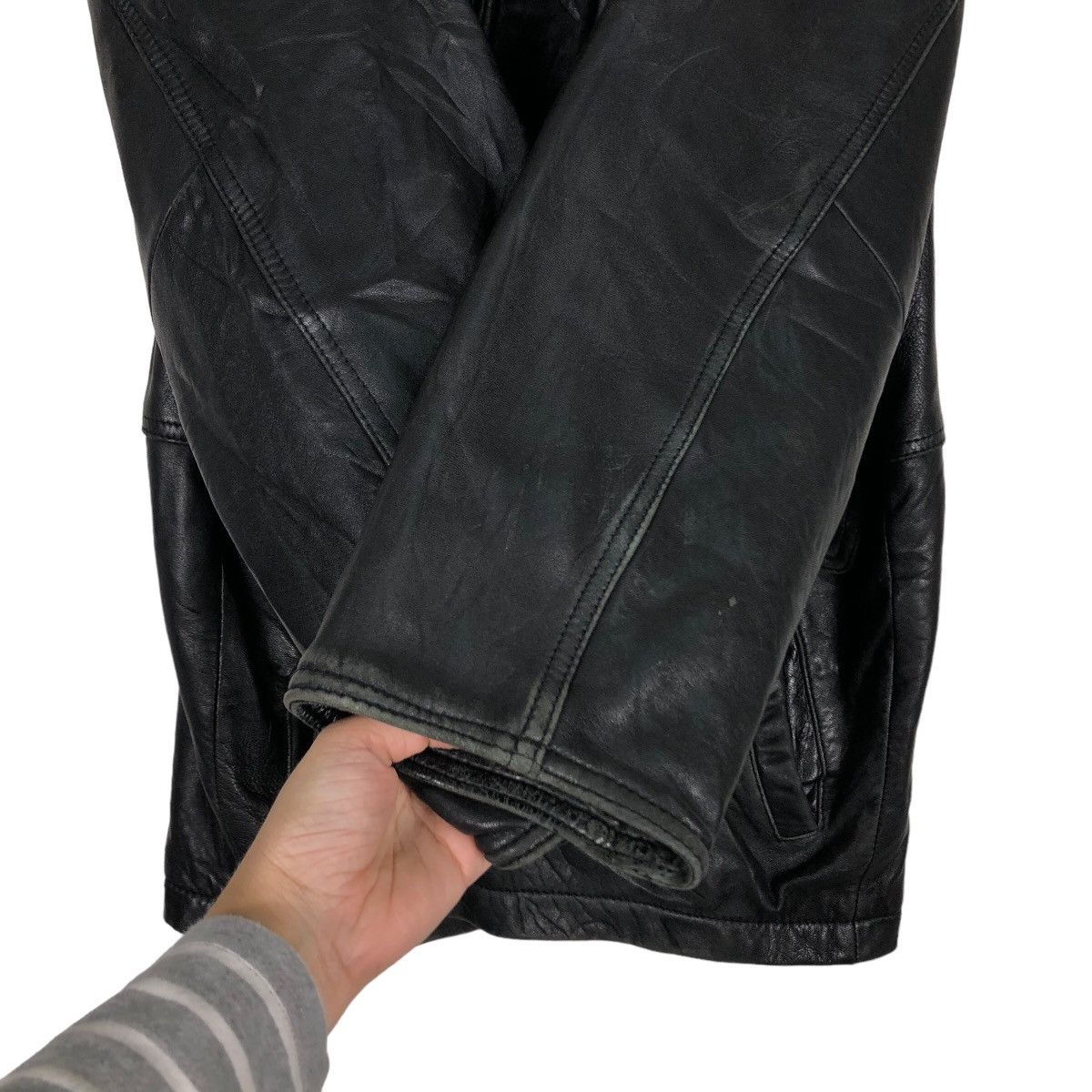 Japanese Brand 🔥90’s Vtg Lamb Leather Jacket Worker Paris Charley Bay Size US L / EU 52-54 / 3 - 13 Thumbnail