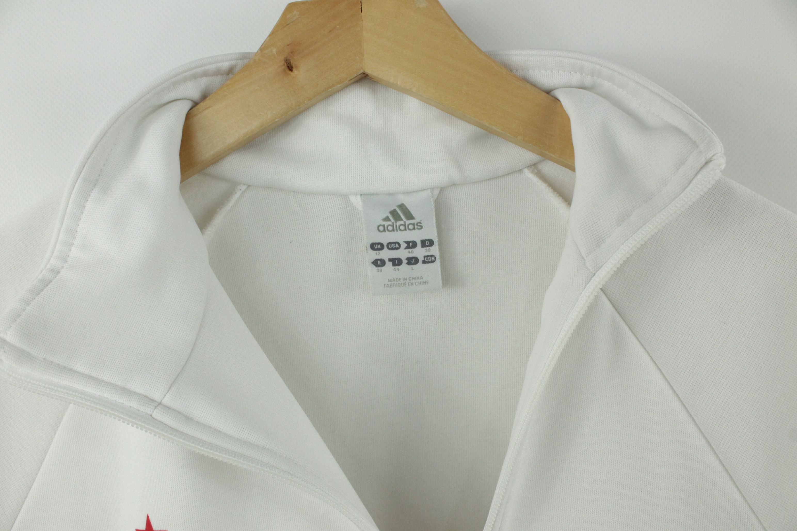 Adidas y2k Adidas AC Milan Full Zip White/Red Track Top Women's Size M / US 6-8 / IT 42-44 - 4 Thumbnail