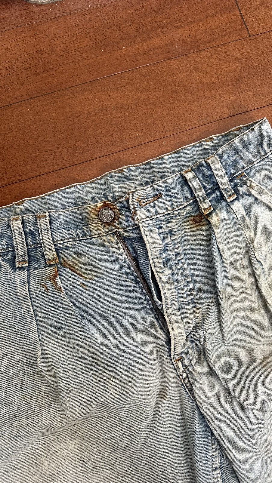Vintage Vintage flare distressed jeans Size US 29 - 3 Thumbnail