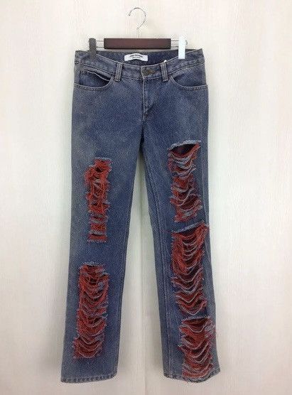 Junya Watanabe 2001 Dyed Distress Detailing Denim Jeans Excellent Condition Size US 29 - 1 Thumbnail