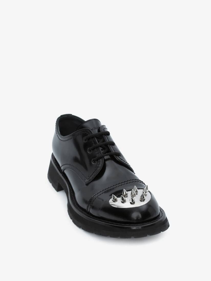 Alexander McQueen os11x0226 Punk Stud Derby Shoes in Black Size US 8 / EU 41 - 2 Thumbnail