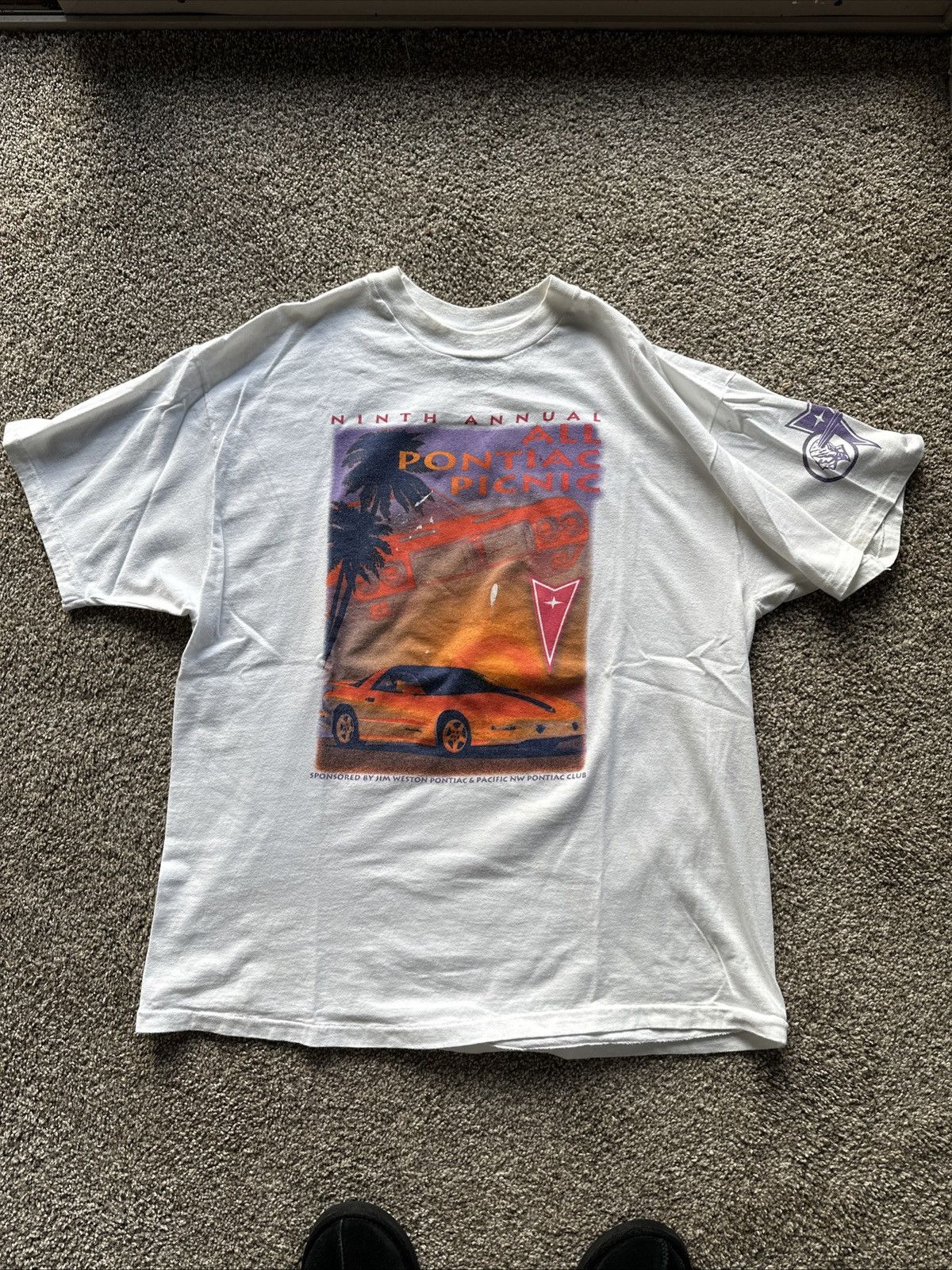 Hanes Vintage 90s Pontiac Sunset Tee Size US XL / EU 56 / 4 - 1 Thumbnail