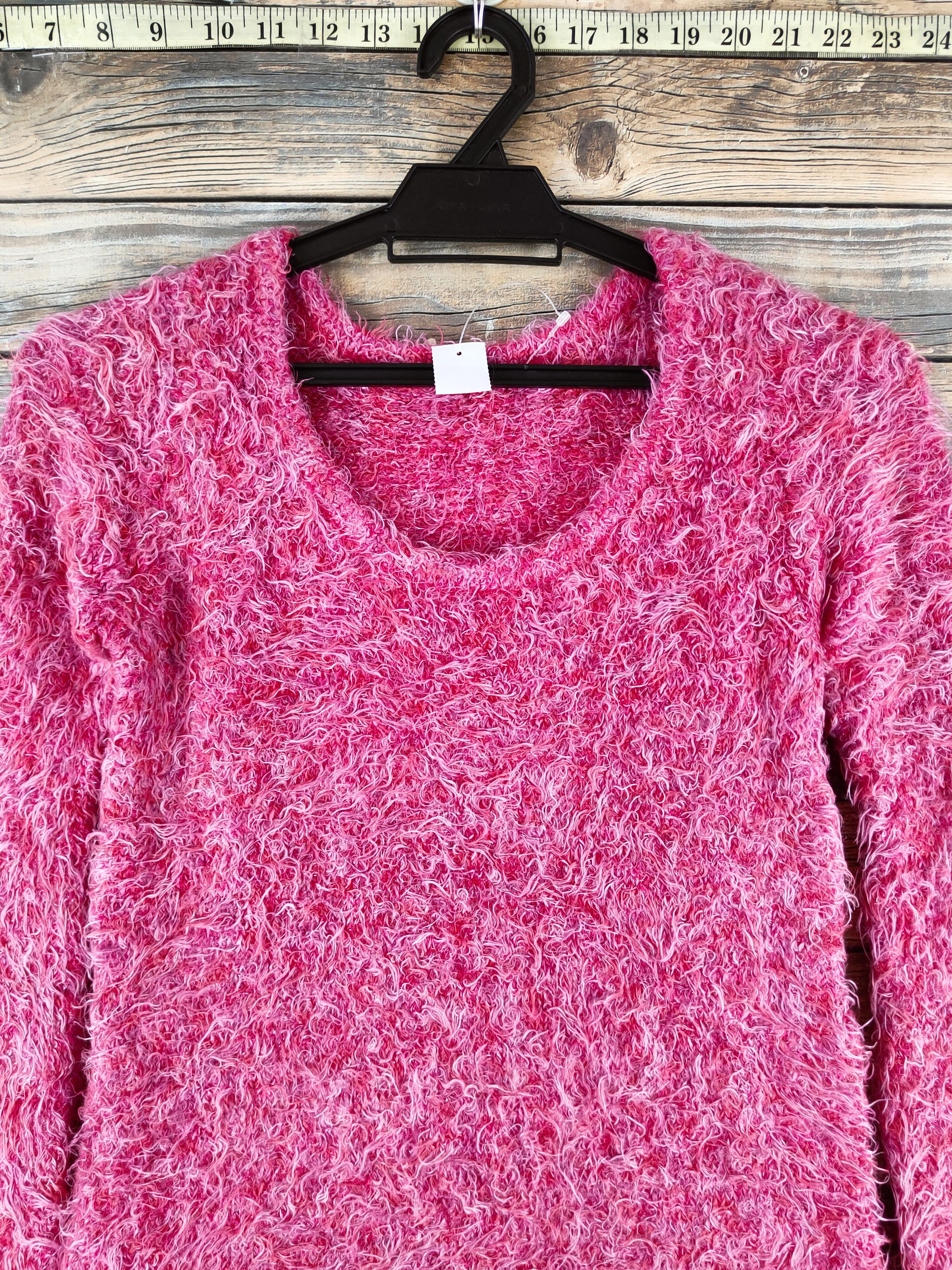 Japanese Brand DL Free's Shop Red Fur Mohair Knitwear #46-535 Size M / US 6-8 / IT 42-44 - 2 Thumbnail