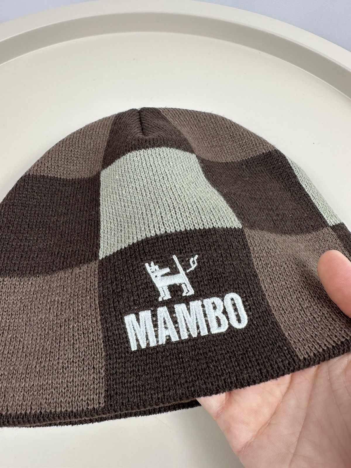 Mambo × Vintage Mambo Knitted check hat Size ONE SIZE - 5 Thumbnail
