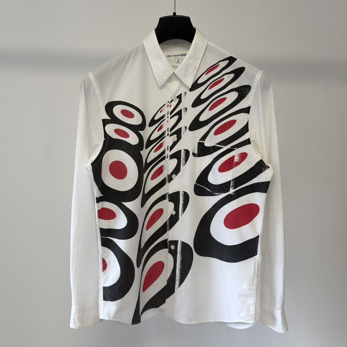 Comme des Garcons ‘Mod Target Print’ White Cotton Shirt Size US M / EU 48-50 / 2 - 1 Thumbnail