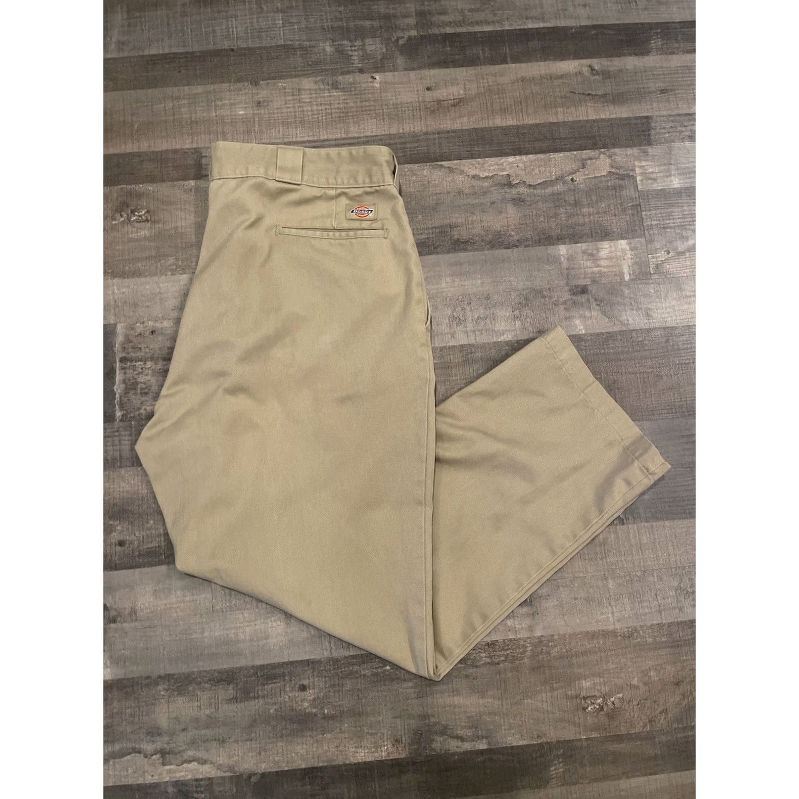 Dickies VINTAGE Dickies 874 Pants Work Pants 36 X 29 Beige USA Slim Straight 80s 90s Skater Men Mens Size US 36 / EU 52 - 2 Thumbnail