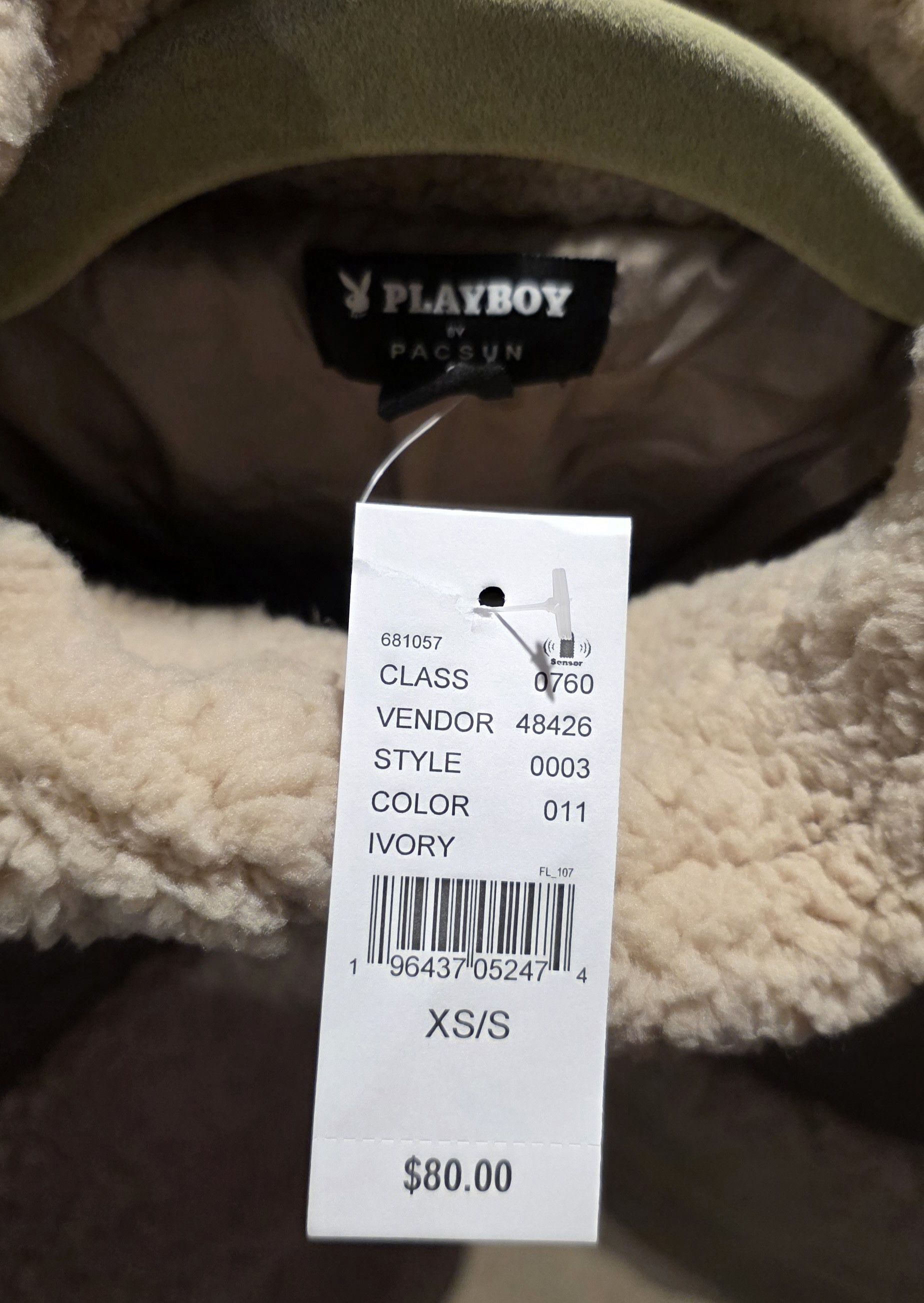Pacsun × Playboy PacSun Playboy Women's Sherpa Cropped Zip Front Jacket XS/S Size S / US 4 / IT 40 - 4 Thumbnail