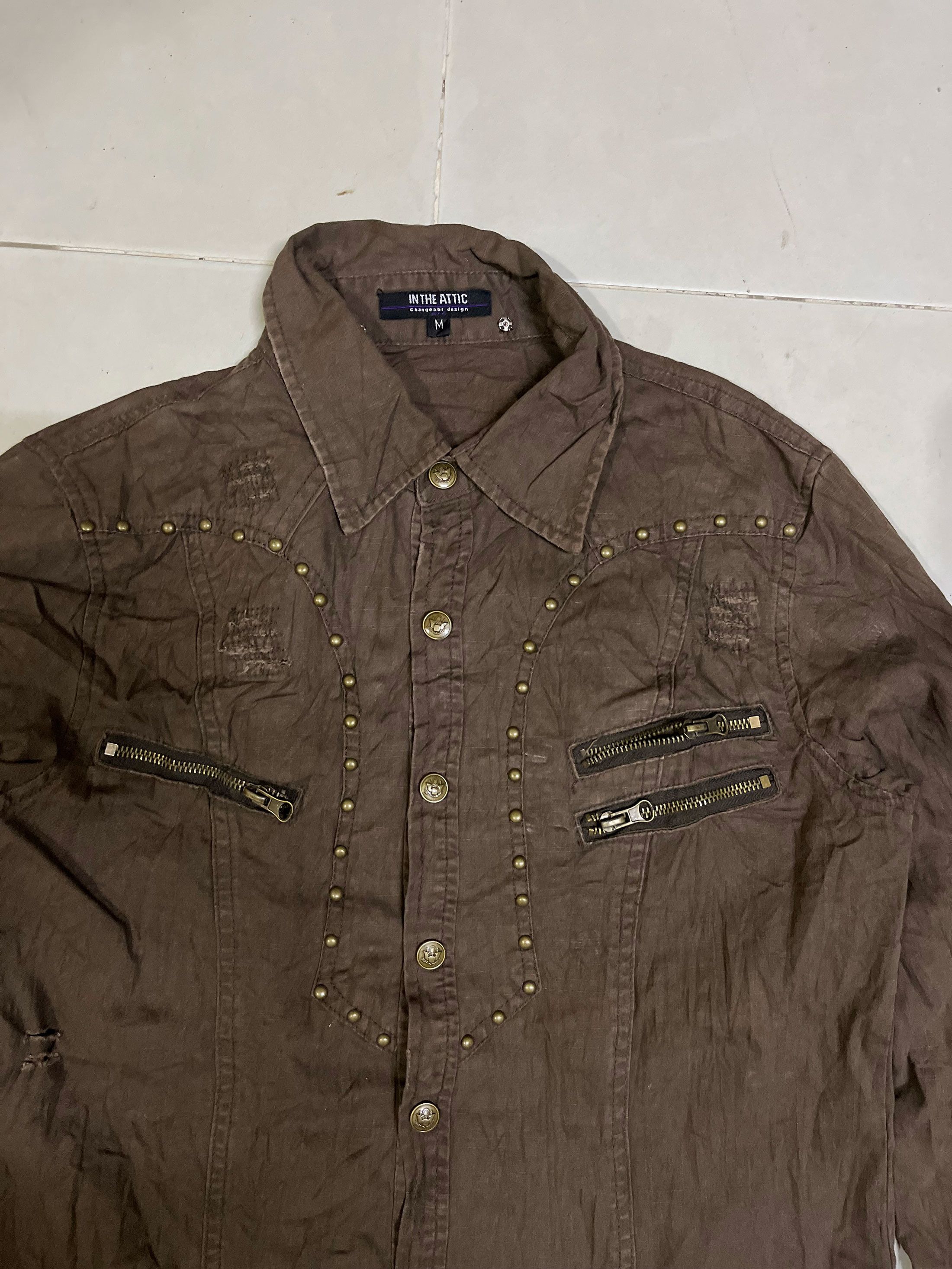 In The Attic × Japanese Brand Distressed Skull Patches Snap Button Zipper Pocket Size US M / EU 48-50 / 2 - 2 Thumbnail