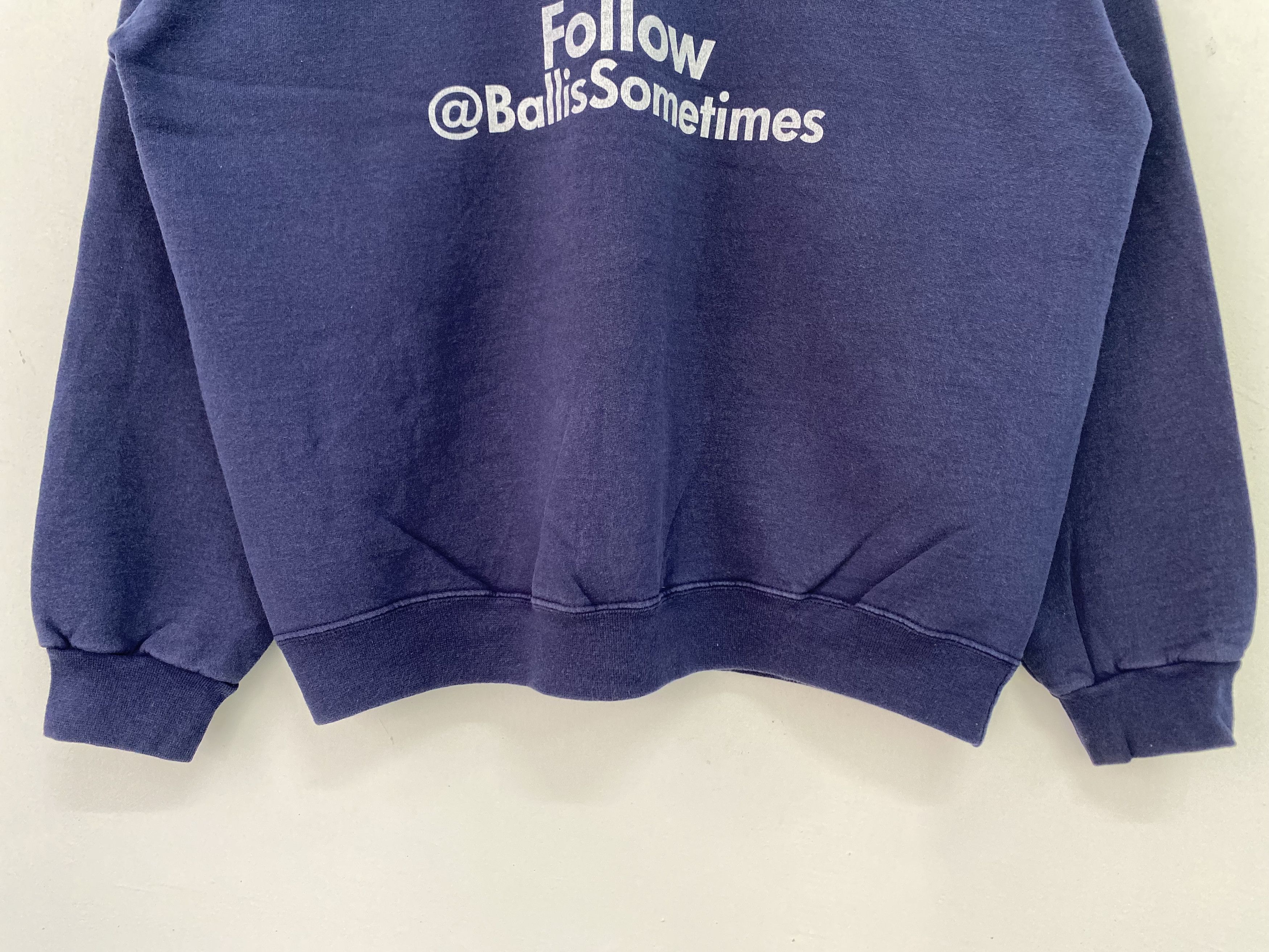 Hanes × Vintage Vintage Keep Calm & Follow Sweatshirt Large Size Navy Blue Size US L / EU 52-54 / 3 - 4 Thumbnail