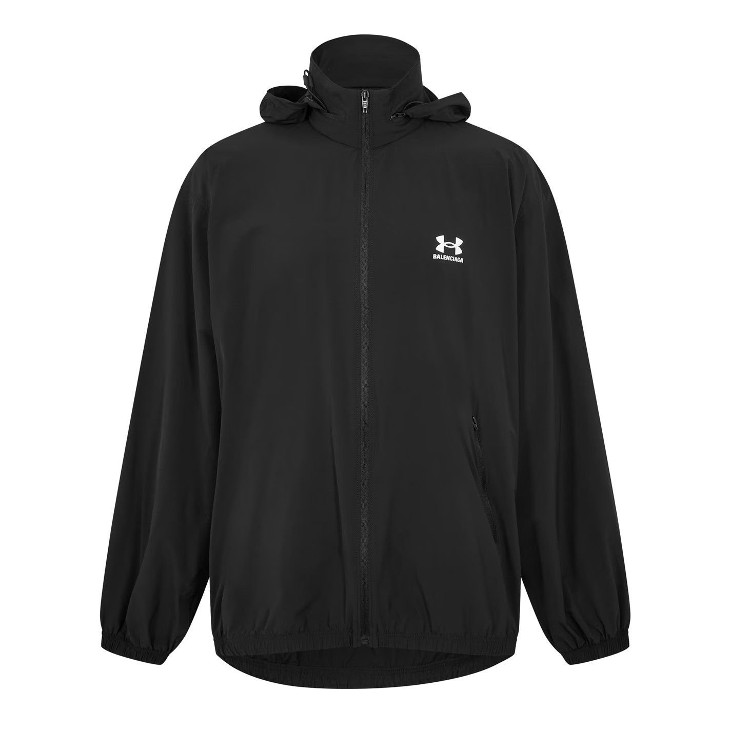 Balenciaga × Under Armour o1g2r1mq0226 Tracksuit Hooded Jacket In Black Size US L / EU 52-54 / 3 - 1 Thumbnail