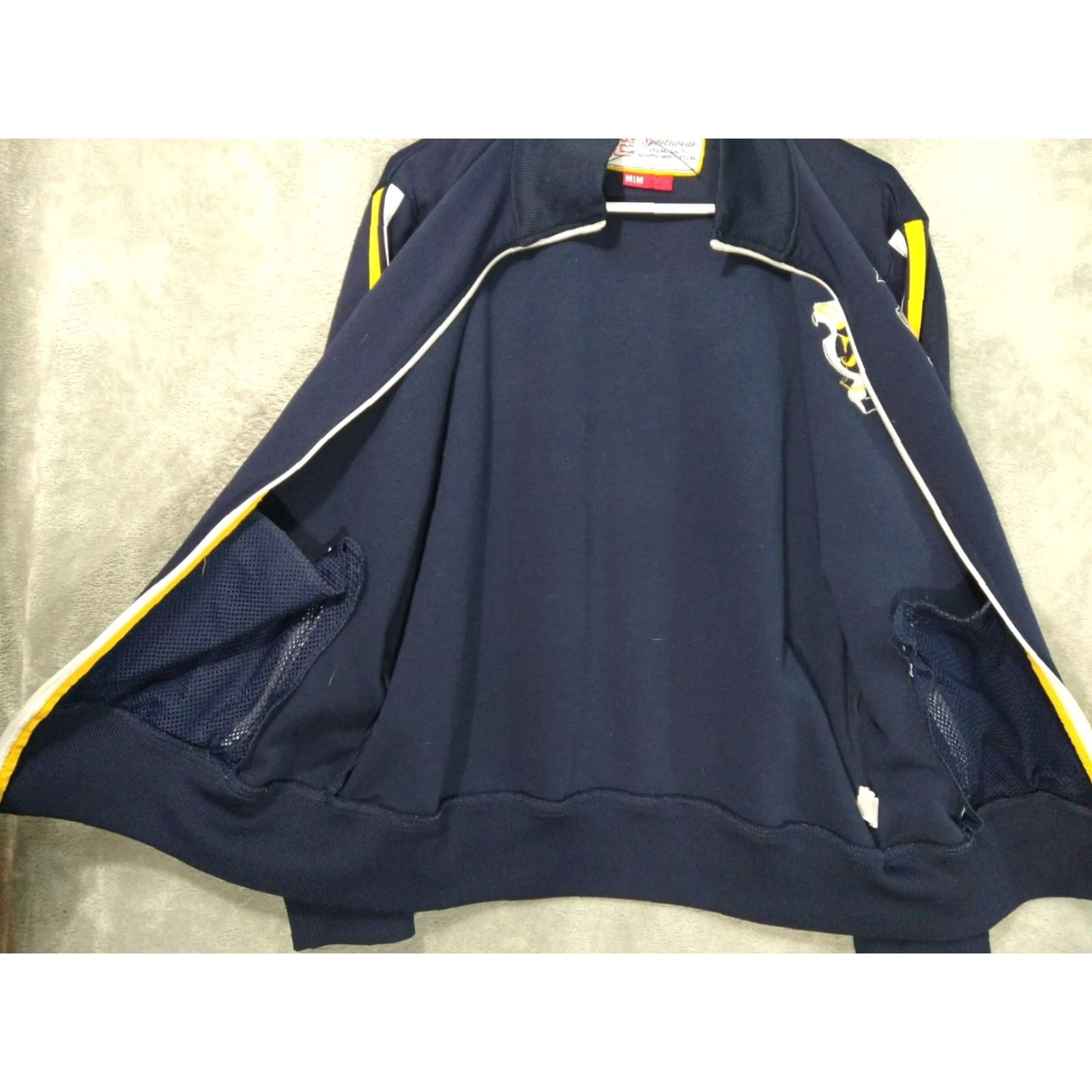 American Eagle Outfitters VINTAGE American Eagle Outfitters Jacket Womens M Blue Varsity Zip 90s College Retro Long Sleeve Solid Embroidered Logo Mid-Length Size M / US 6-8 / IT 42-44 - 3 Thumbnail