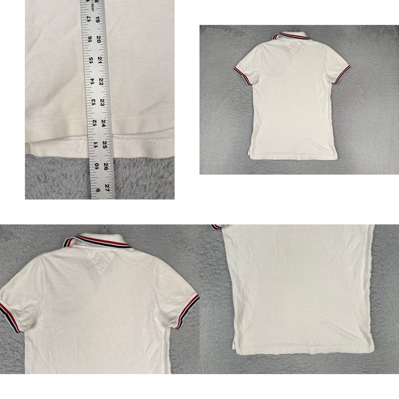 Tommy Hilfiger Tommy Hilfiger Polo Shirt Women Small White 100% Cotton Denim New York City Size S / US 4 / IT 40 - 9 Thumbnail