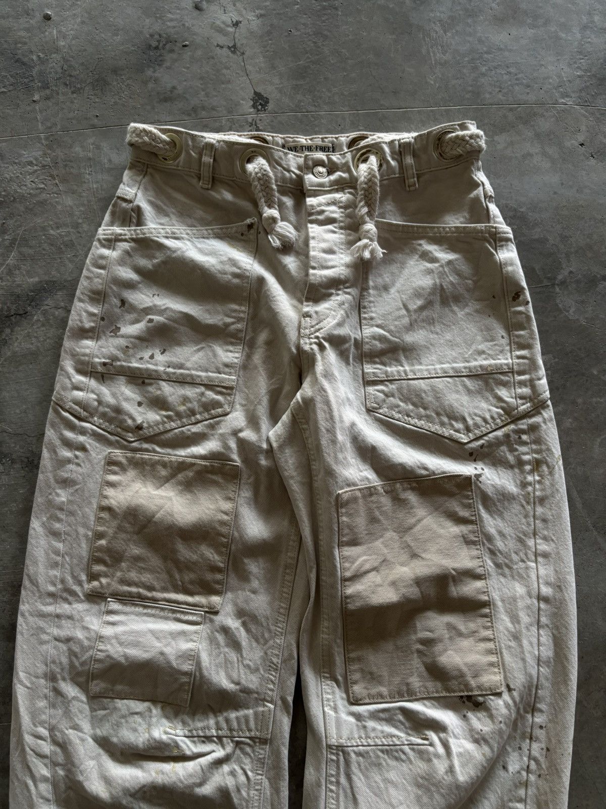 Vintage WE THE FREE wide baloon pant kapital inspired dirty splatter Size US 30 / EU 46 - 2 Thumbnail