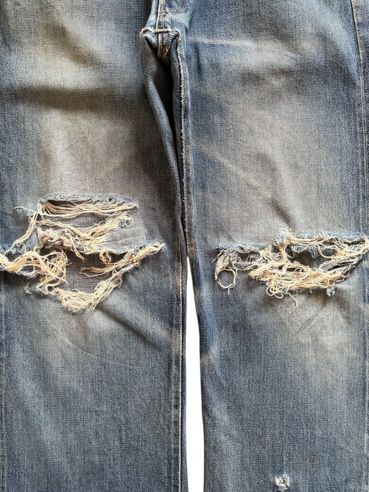 Japanese Brand Vintage Japanese Brand Selvedge Mud Wash Distress Baggy Jean Size US 33 - 5 Thumbnail