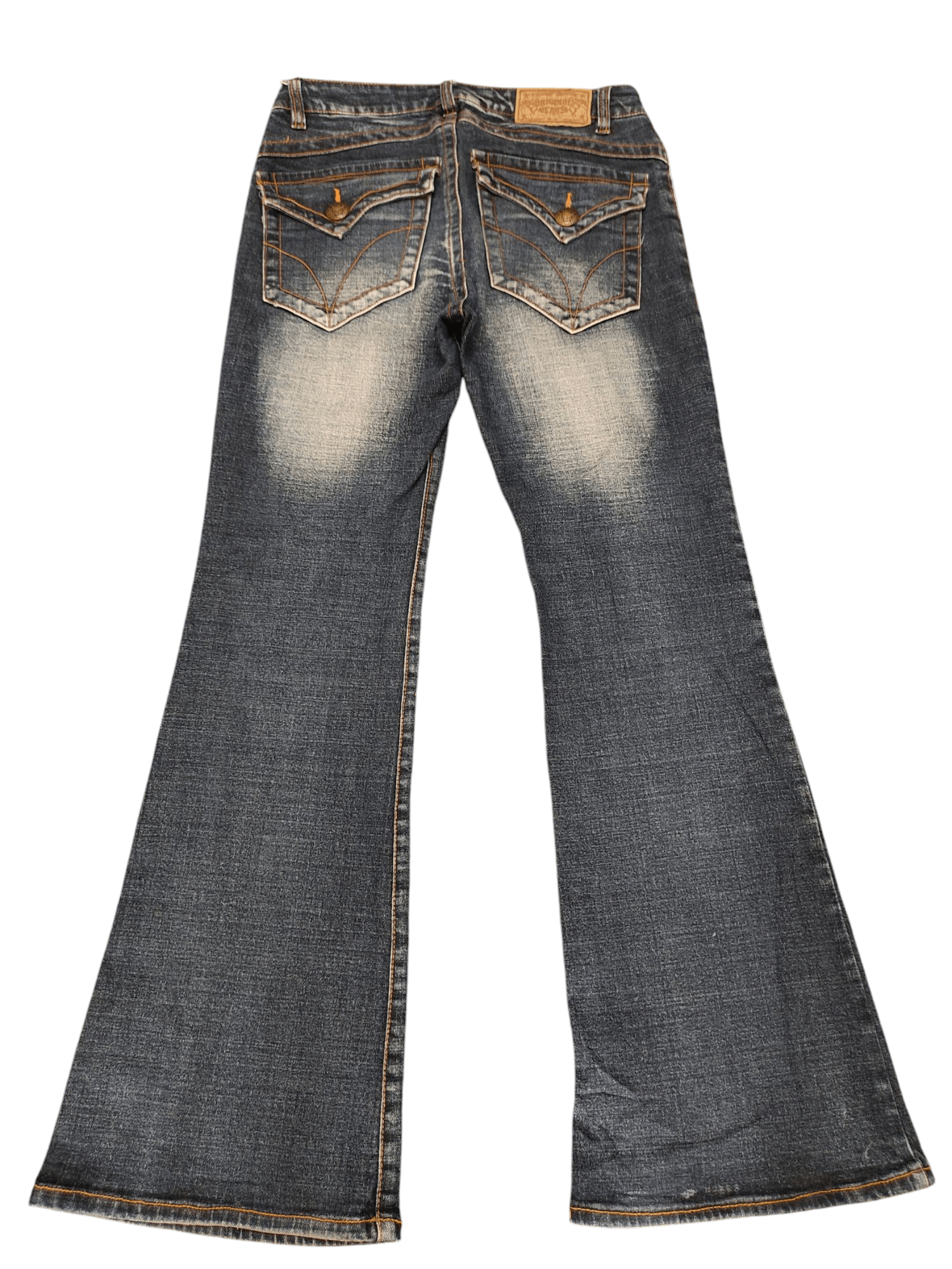 If Six Was Nine Flare Jeans The Vintage Japan Faded Distress Denim Bootcut Size US 30 / EU 46 - 11 Thumbnail