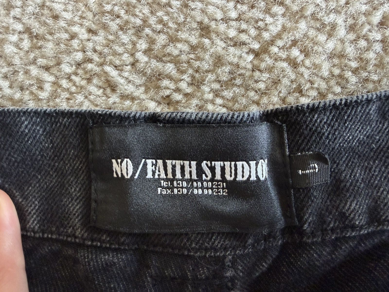 No Faith Studios No Faith Studios Flared Denim Stone Wash Black Size US 34 / EU 50 - 5 Thumbnail