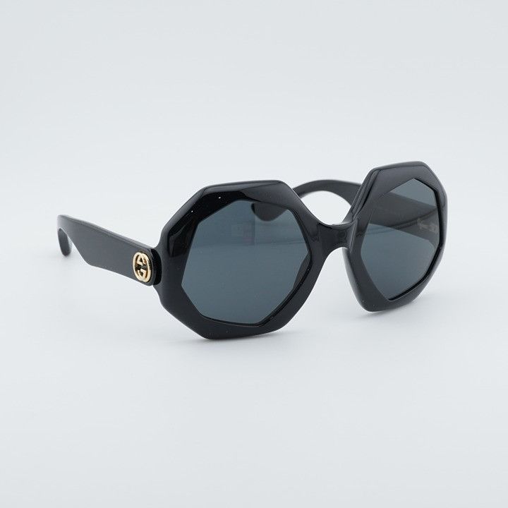 Gucci Gucci GG1242S 001 Women Sunglasses Black Geometric Frame Size ONE SIZE - 10 Thumbnail