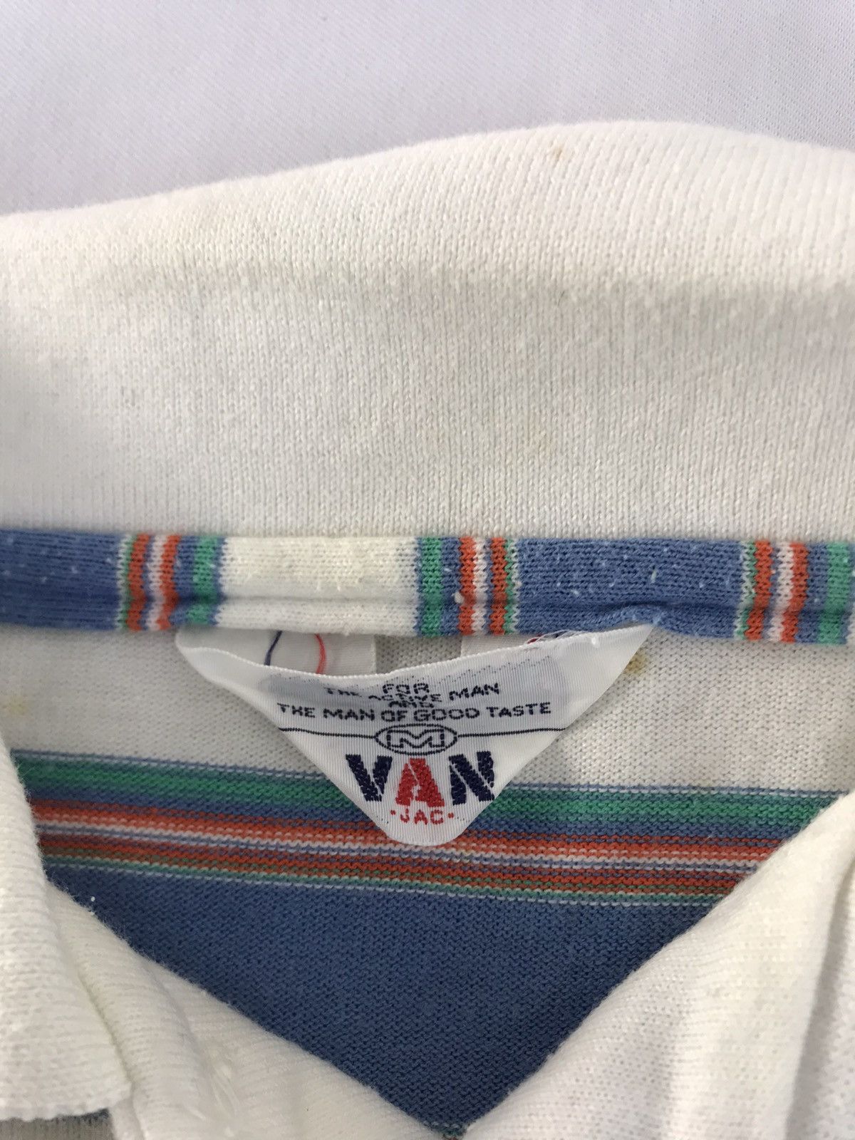 Japanese Brand Van Jac Striped Block Polo Tee T-shirt Unisex Wear Size US S / EU 44-46 / 1 - 6 Thumbnail
