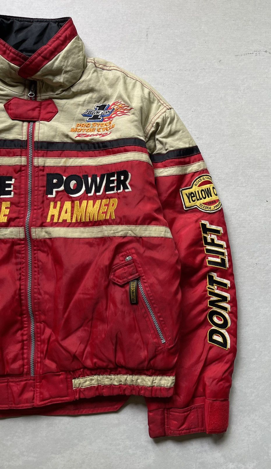 YELLOW CORN 🔥Vtg Yellow Corn Full Patches Nascar Racing Bomber Jacket Size US L / EU 52-54 / 3 - 4 Thumbnail