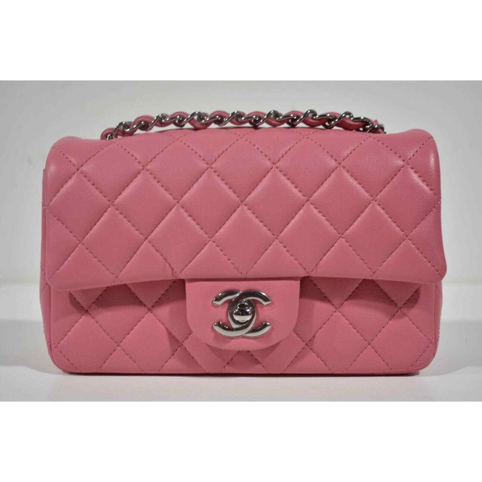 Chanel Chanel Lambskin Quilted Mini Flap Rectangle Crossbody Bag Size ONE SIZE - 1 Thumbnail