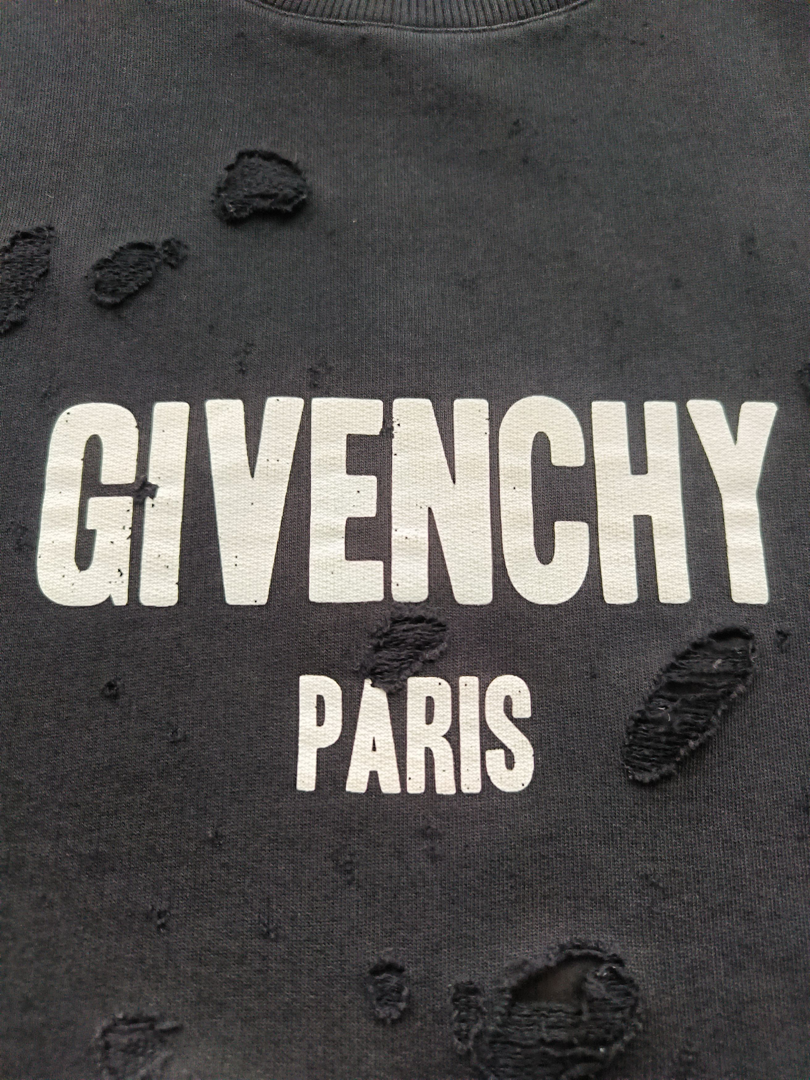 Givenchy Givenchy Distressed Crewneck, S, very good condition Size US S / EU 44-46 / 1 - 5 Thumbnail