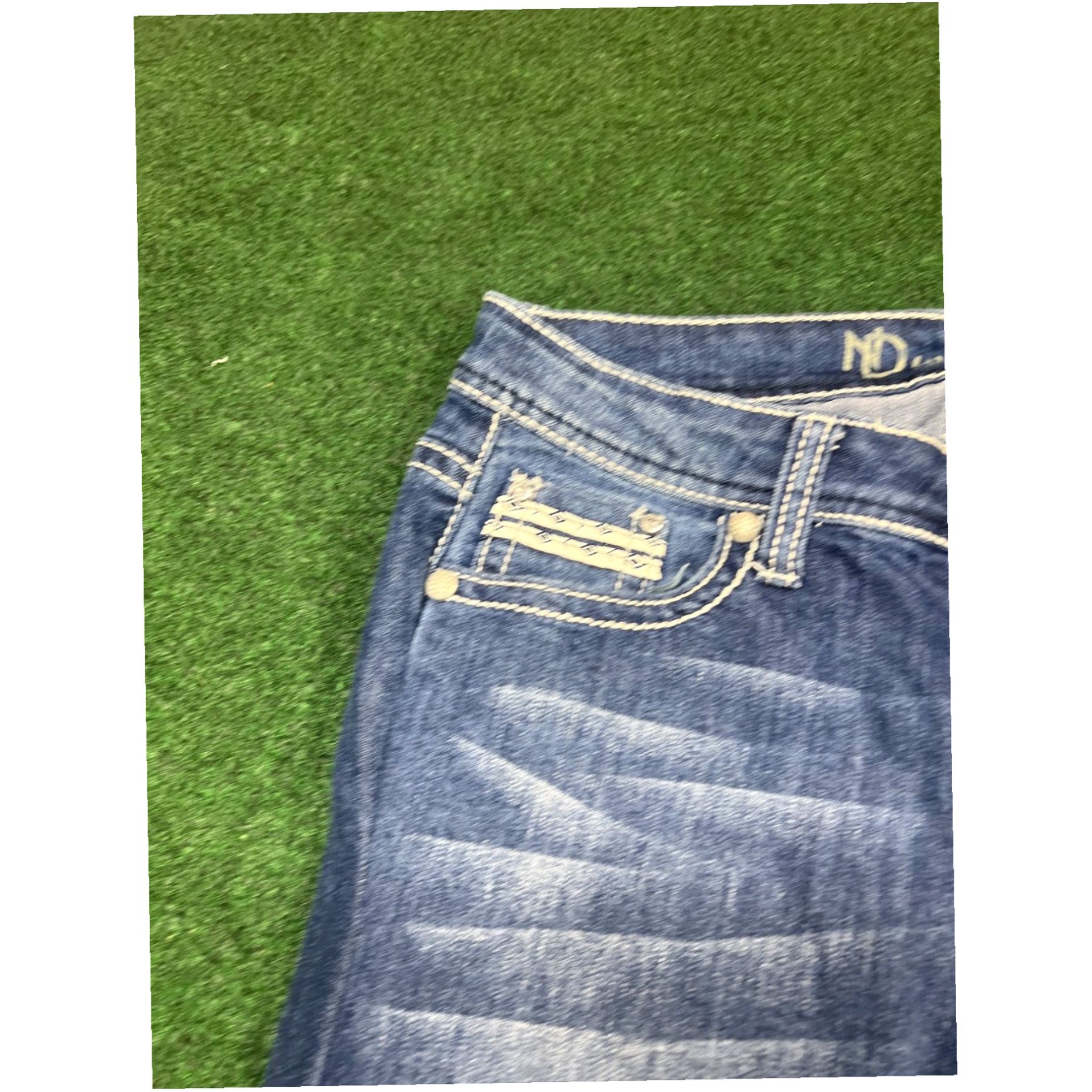 Vintage ND Weekend Jeans Womens 6 Mid Rise Capri Cuffed Pockets Wash Blue Denim 28x19 Size 28" / US 6 / IT 42 - 2 Thumbnail