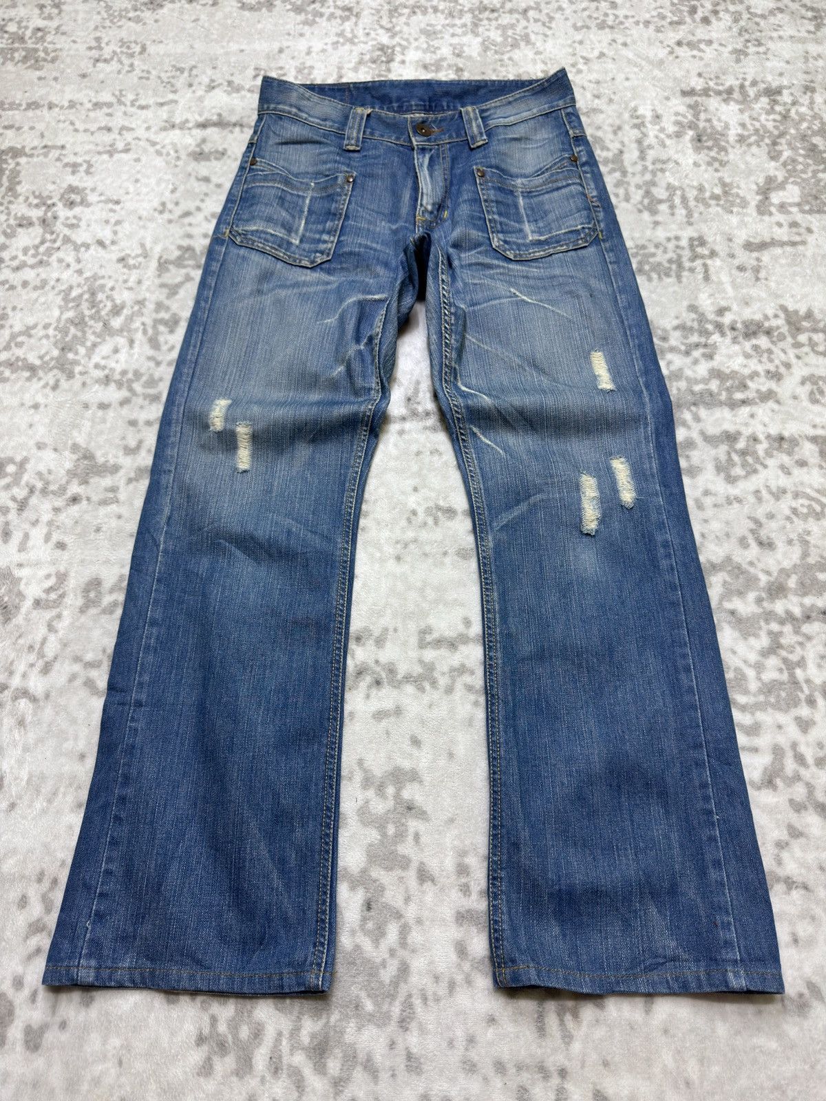 Japanese Brand Vintage Easy Rider Y2K Distressed Regular Fit Workwear Style Size US 30 / EU 46 - 1 Thumbnail