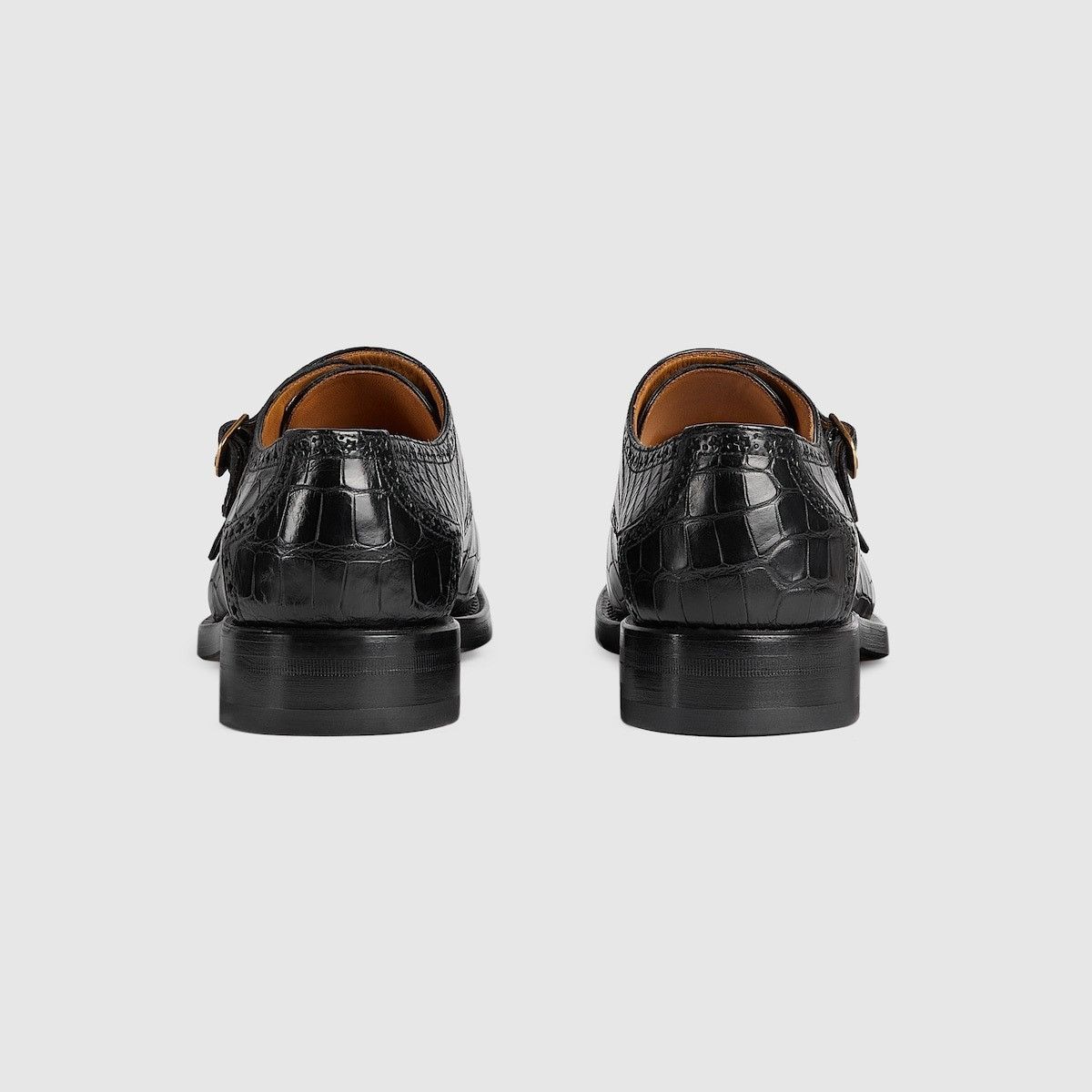 o1s1wg110225 Men's Monk Strap Shoes in Black