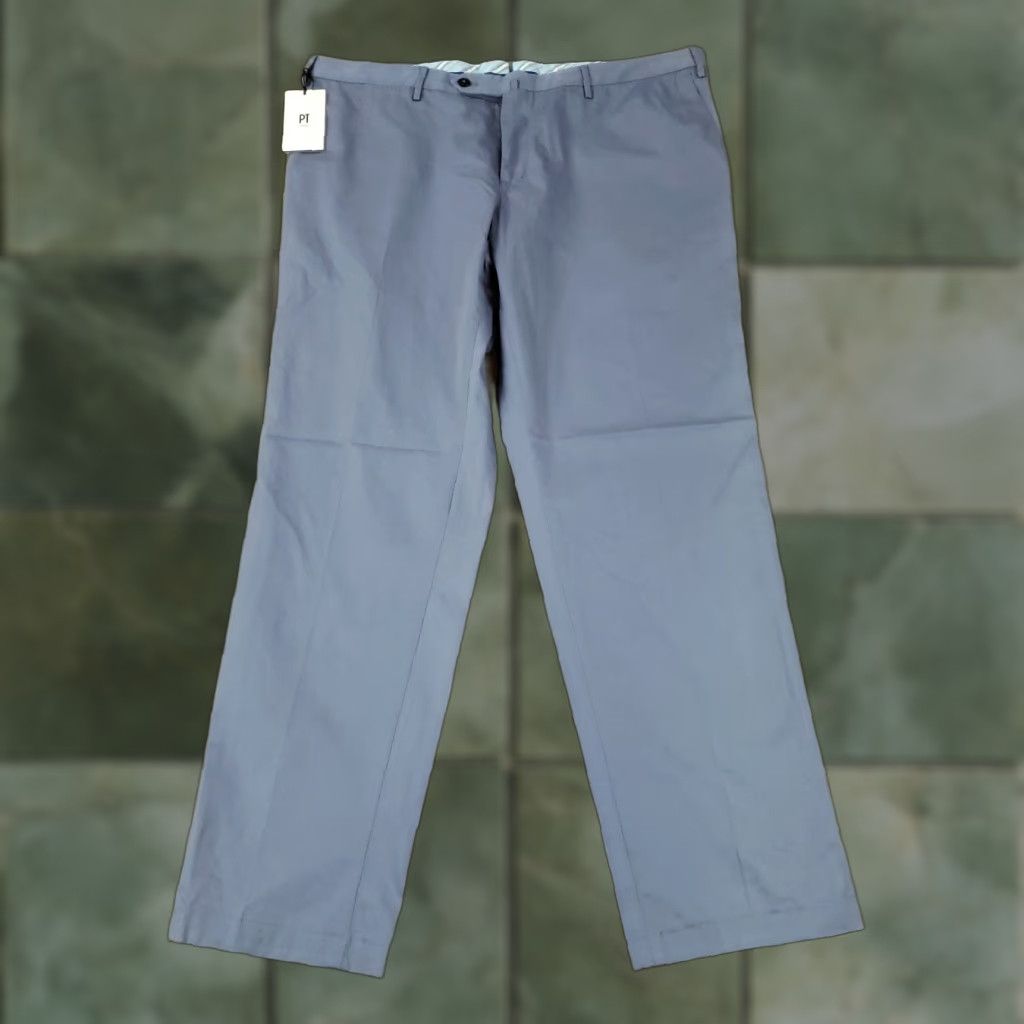 PT Torino PT Torino Pants Mens 40x31 Blue Chino Slim Fit Stretch Straight Casual Pockets Size US 40 / EU 56 - 1 Thumbnail
