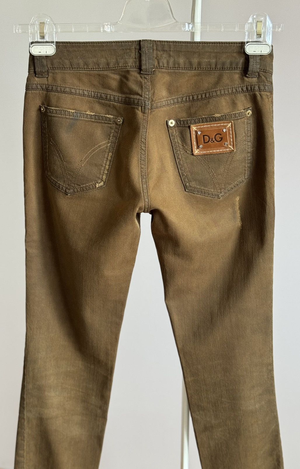 Dolce & Gabbana Dolce Gabbana Jeans 26 Brown Polyester Stretch Pants Vintage Size 26" / US 2 / IT 38 - 8 Thumbnail