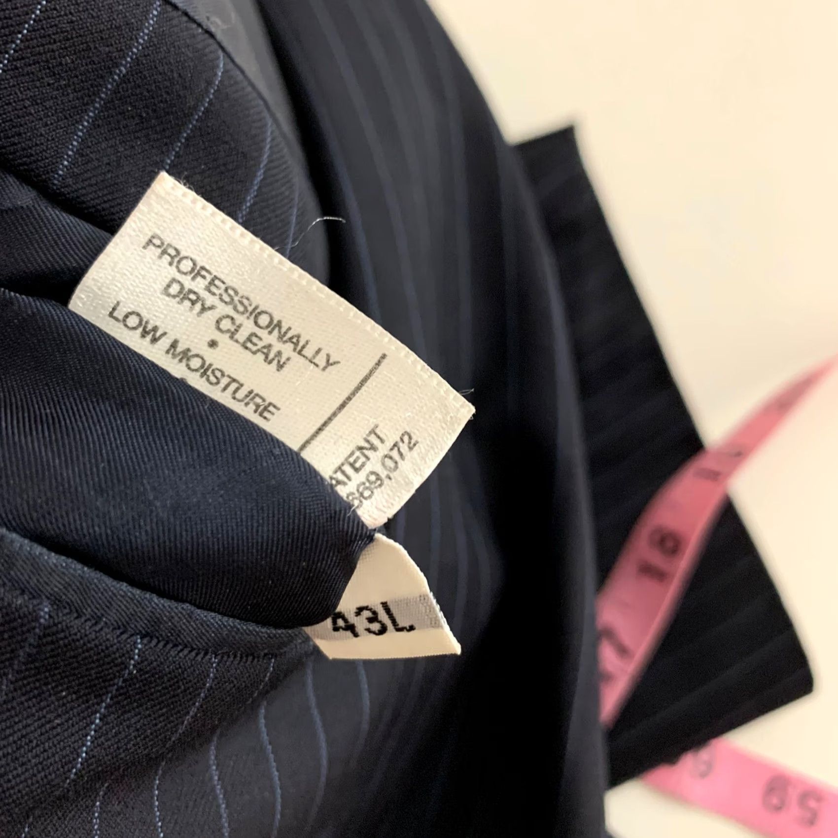 Hart Schaffner Marx Hart Schaffner Marx Striped 2 Button Suit Jacket Men 43 L Blue Big & Tall Size 46R - 6 Thumbnail
