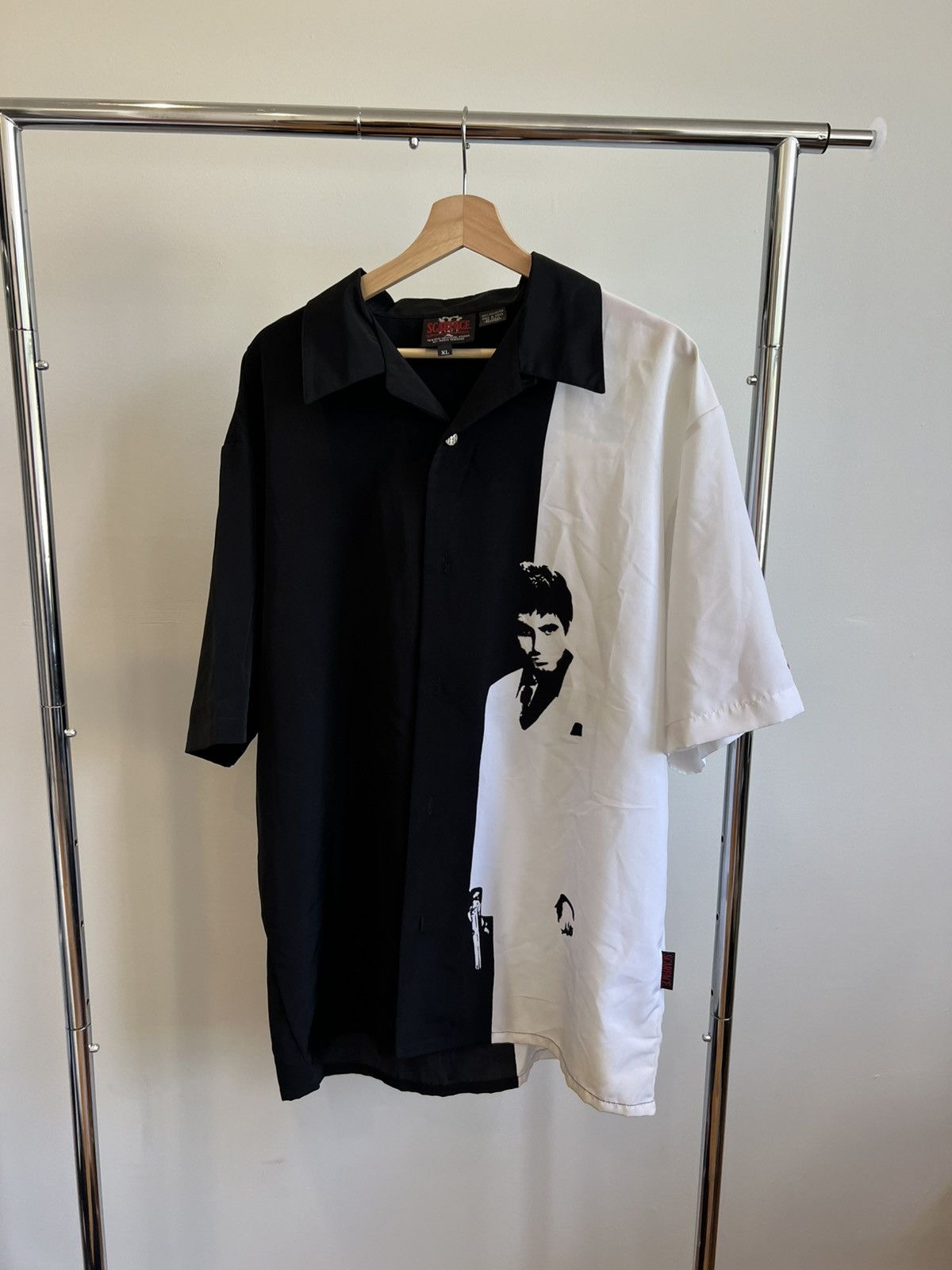 Vintage SCARFACE TONY MONTANA RAYON BUTTON UP Size US XL / EU 56 / 4 - 1 Thumbnail