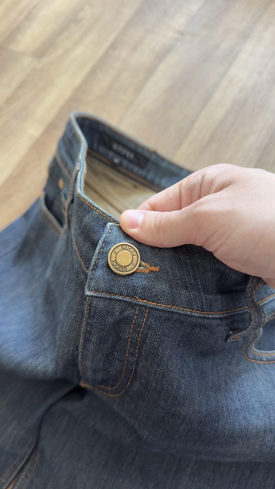 Gucci Gucci Archive Embroidered "G" Logo Denim Jeans Made in Italy Size 30" / US 8 / IT 44 - 12 Thumbnail