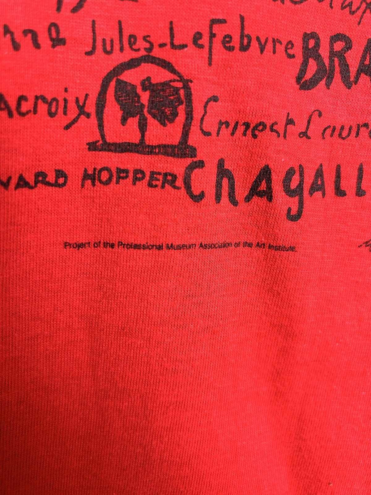 Vintage 80s Vintage The Art Institute Of Chicago 1984 T-Shirt Red M Size US M / EU 48-50 / 2 - 4 Thumbnail