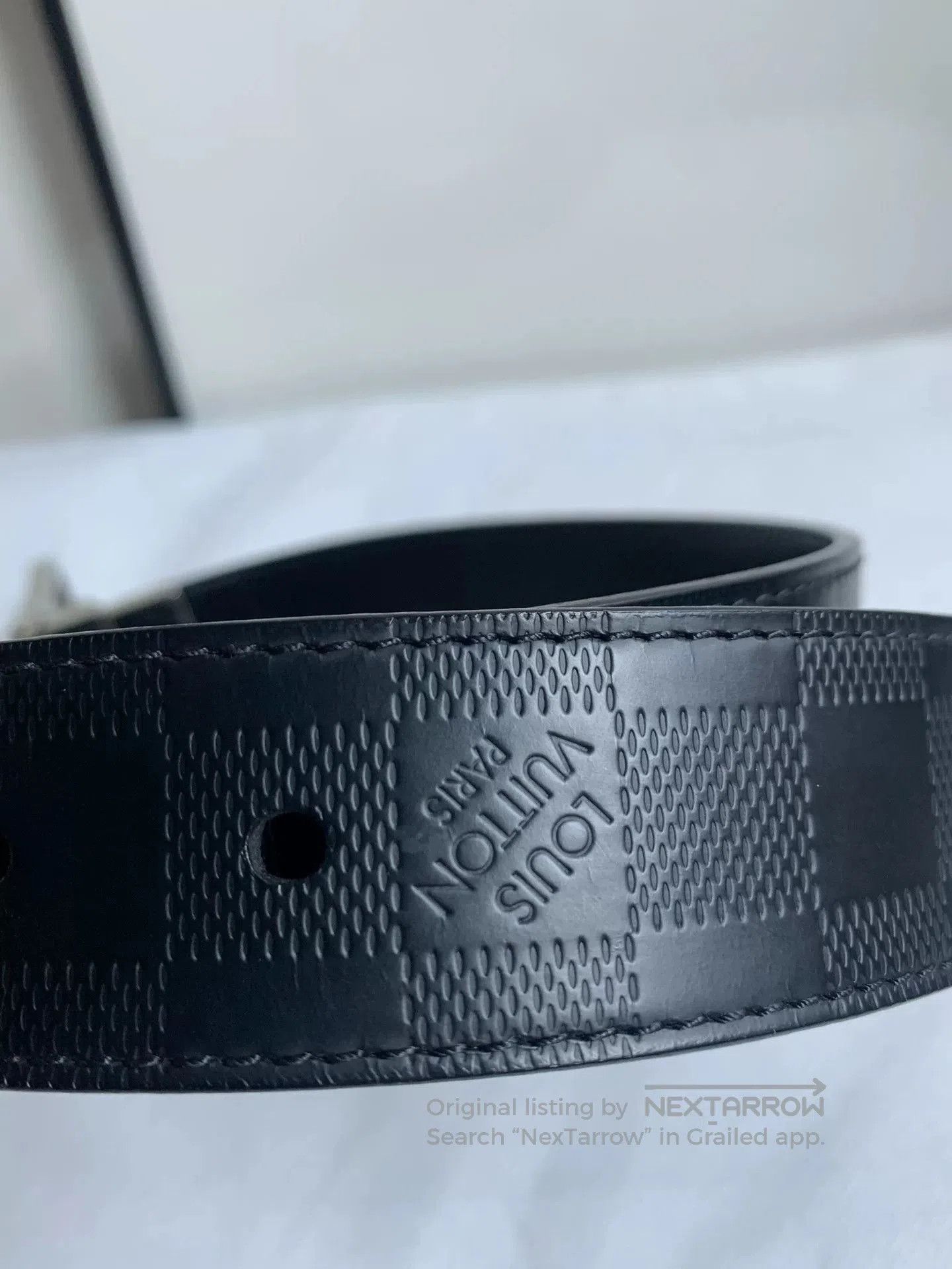 Louis Vuitton Louis Vuitton Black Checker Belt. Size ONE SIZE - 7 Thumbnail