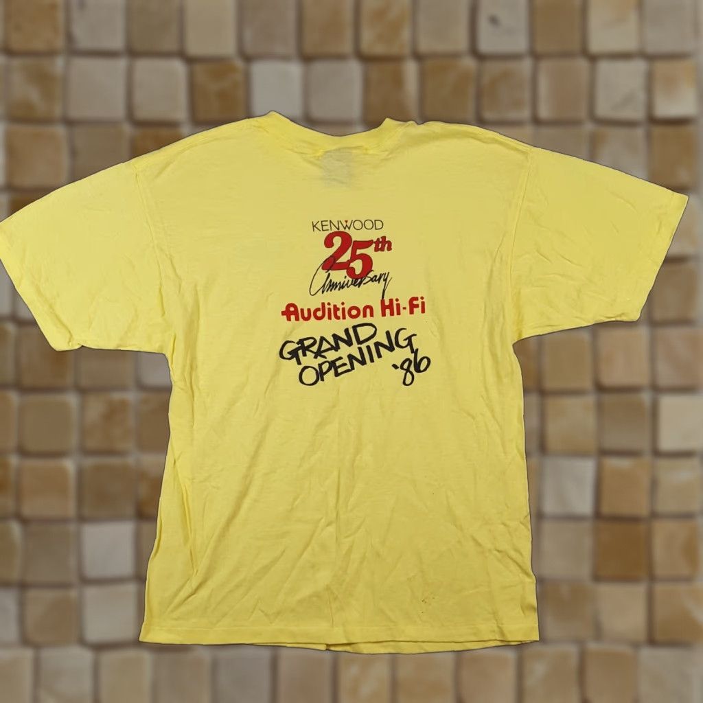 Vintage VINTAGE 80s Kenwood Stereo Car Audio T-Shirt Adult Small Yellow Hi-Fi Music Retro Mens Size US S / EU 44-46 / 1 - 1 Thumbnail