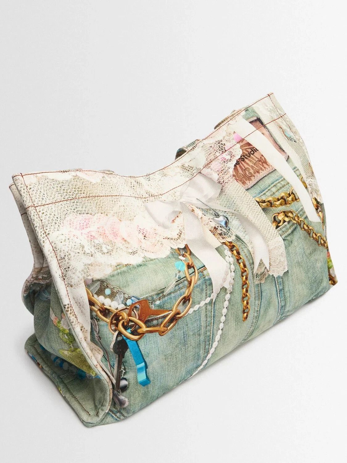 Acne Studios ACNE STUDIOS $950 Blue Denim Tote Bag New & Authentic Size ONE SIZE - 3 Thumbnail