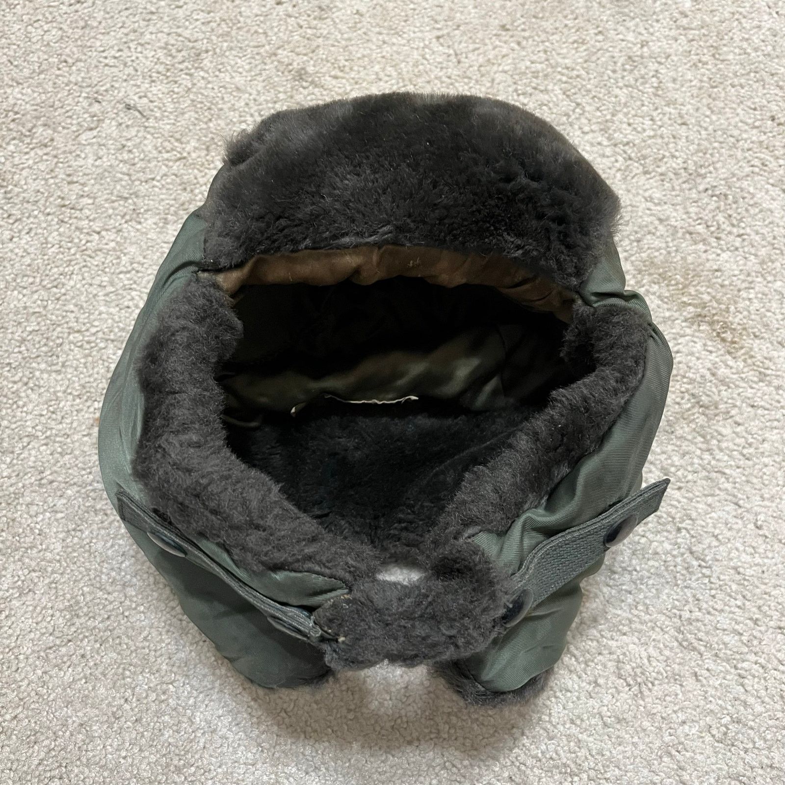 Other USAF 1975 HELMET FLYERS WINTER HAT B-9B AVIATOR PILOT GREEN Size 34 - 1 Thumbnail