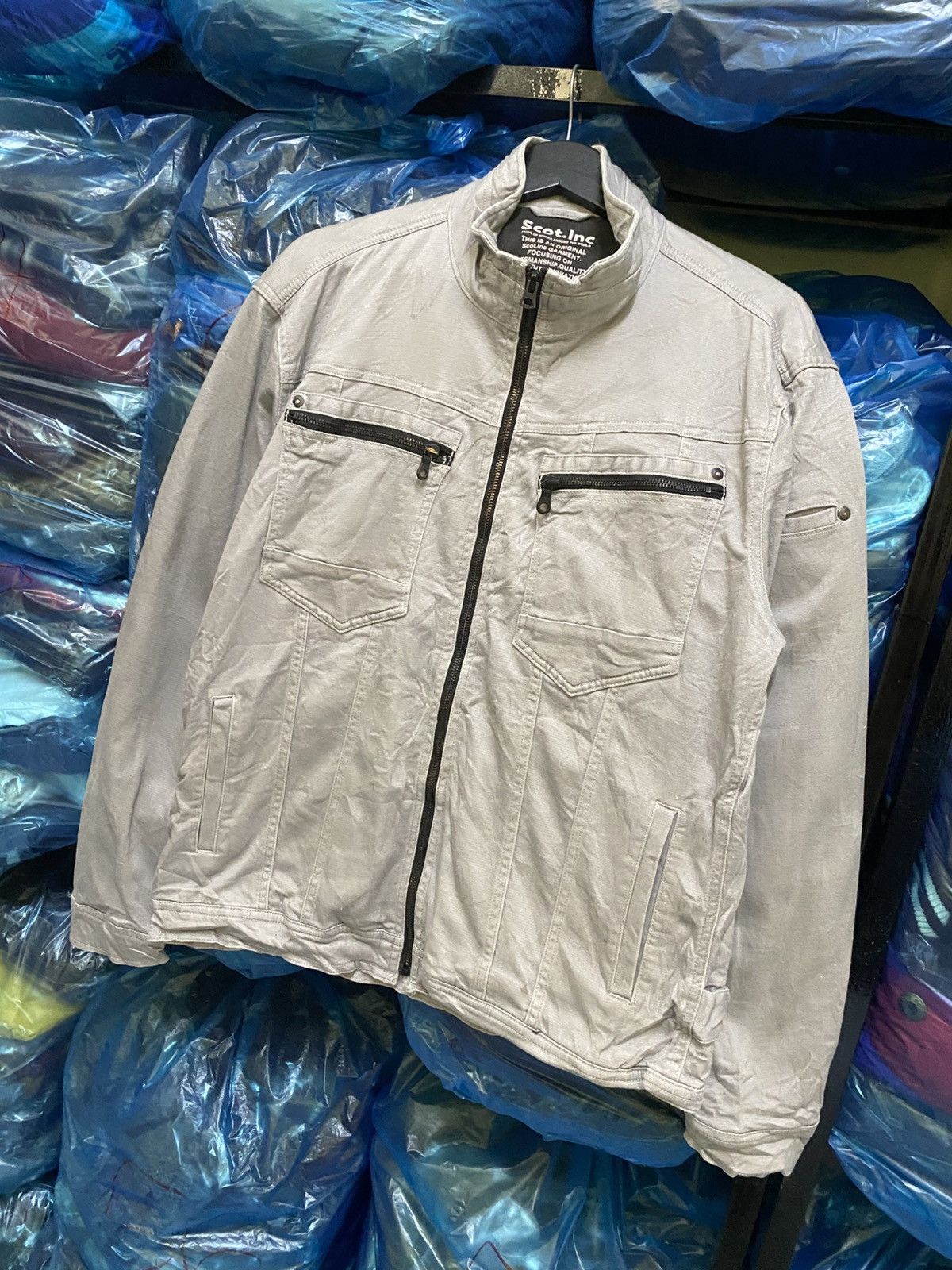 Vintage SCOT SMOKE GREY WORKER JACKET Size US M / EU 48-50 / 2 - 2 Thumbnail
