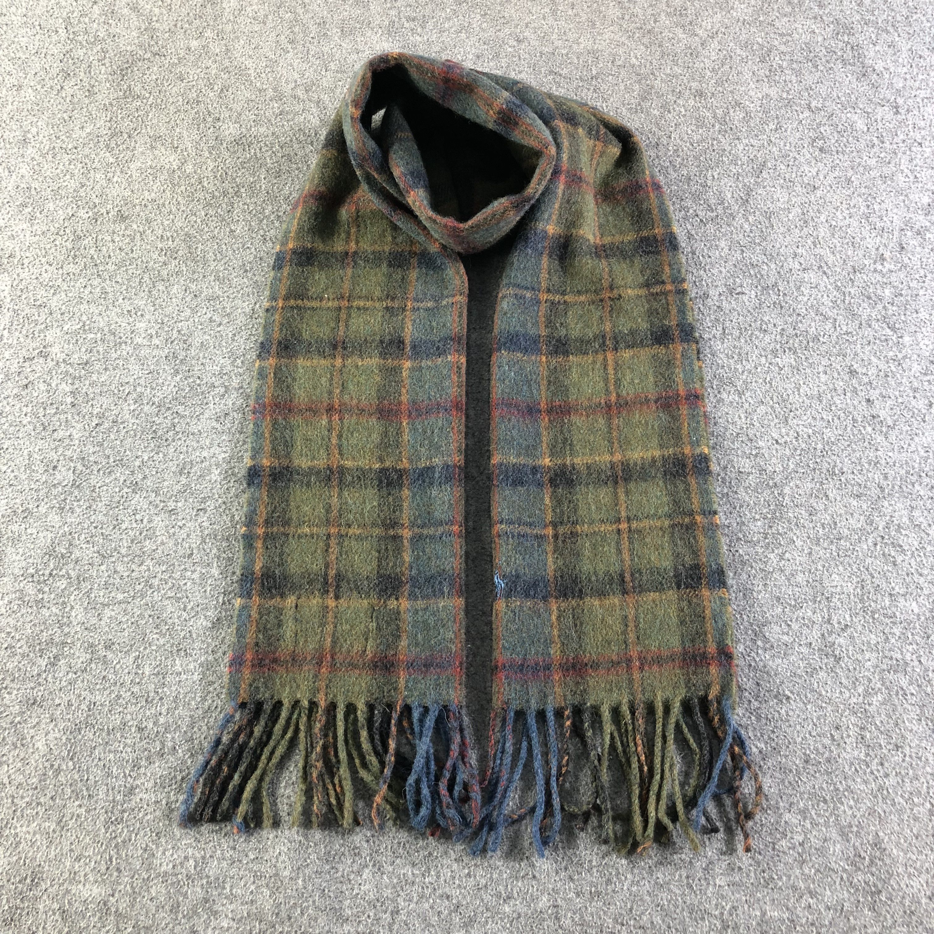 Polo Ralph Lauren Polo Ralph Lauren Tartan Wool Scarf Muffler V1835 Size ONE SIZE - 1 Thumbnail