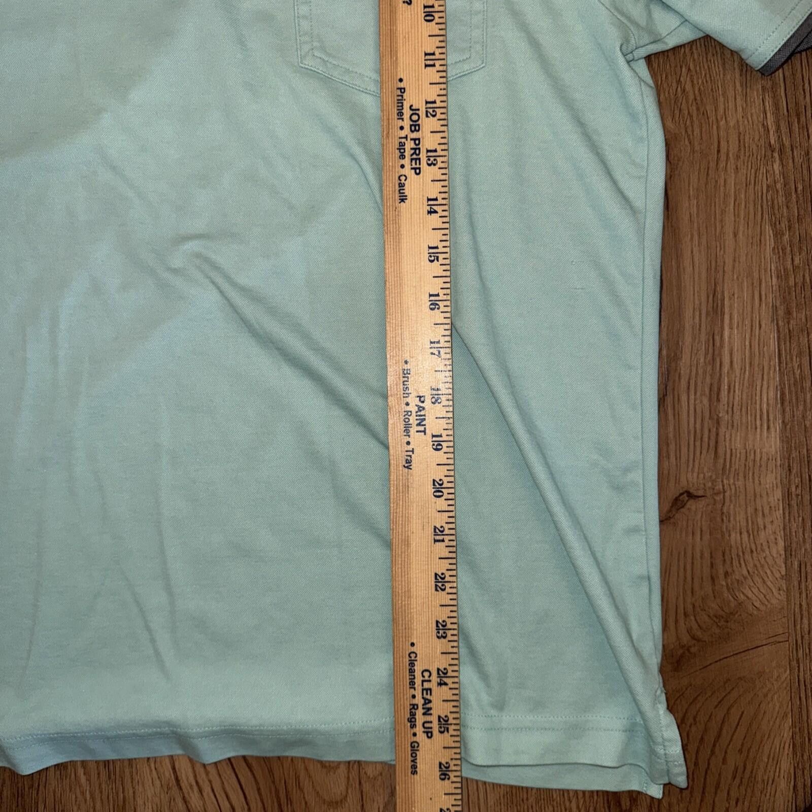TravisMathew Travis Mathew Sz M Solid Light Green Polo Pima Cotton Blend Size US M / EU 48-50 / 2 - 7 Thumbnail