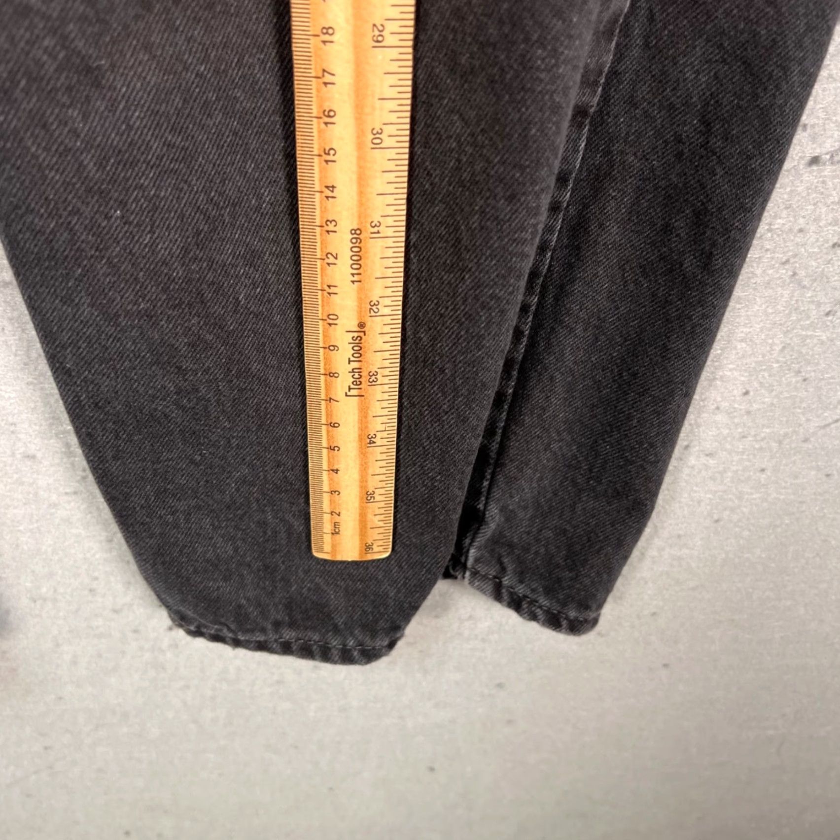 Levi's Levis Womens Jeans Baggy Dad Black Distressed 100% Cotton Denim Size 28 Regular Inseam 28" Straight Womens Size 28" / US 6 / IT 42 - 7 Thumbnail