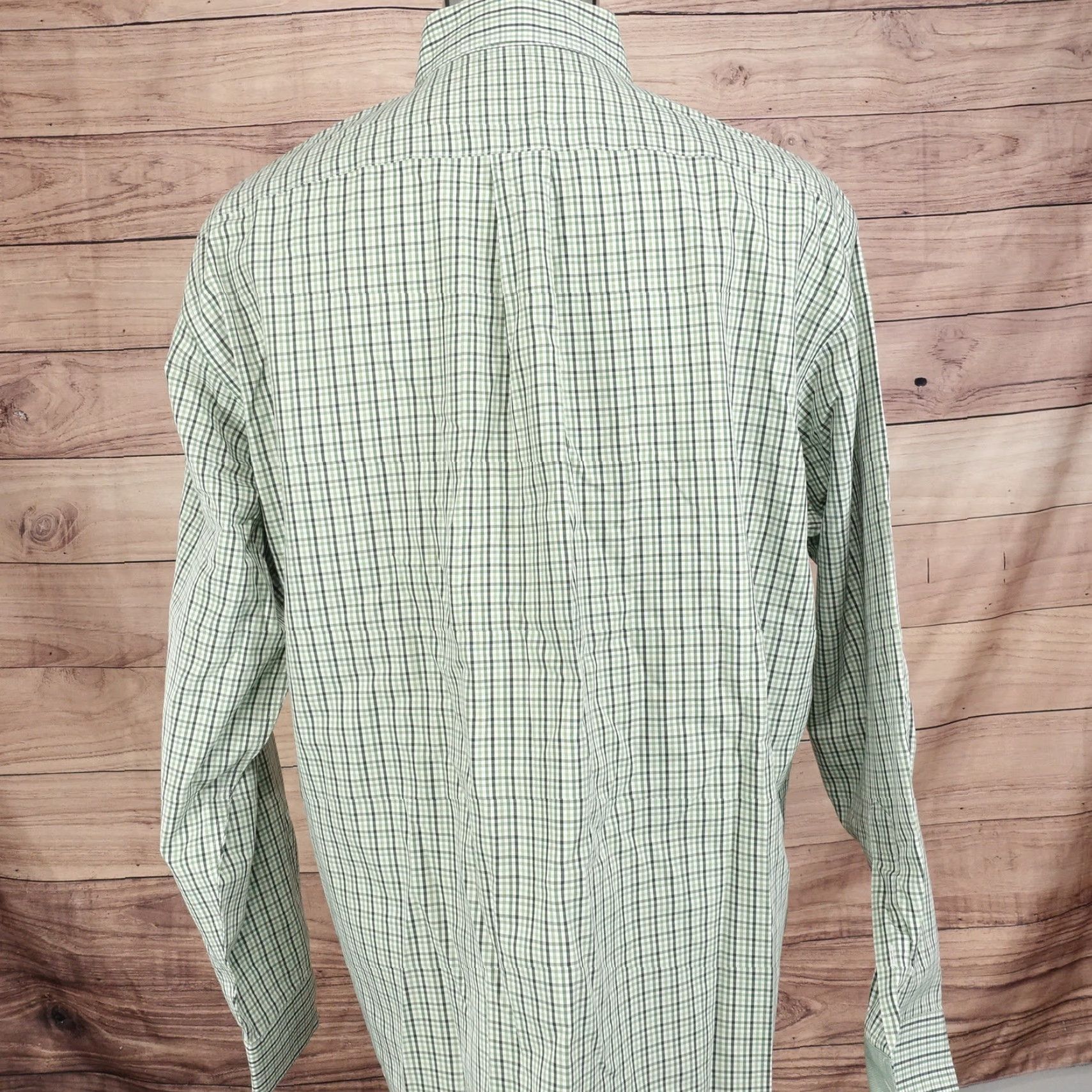 Brooks Brothers BROOKS BROTHERS NON IRON GREEN GINGHAM CHECK BUTTON-UP SHIRT MENS SIZE L LARGE Size US L / EU 52-54 / 3 - 4 Thumbnail