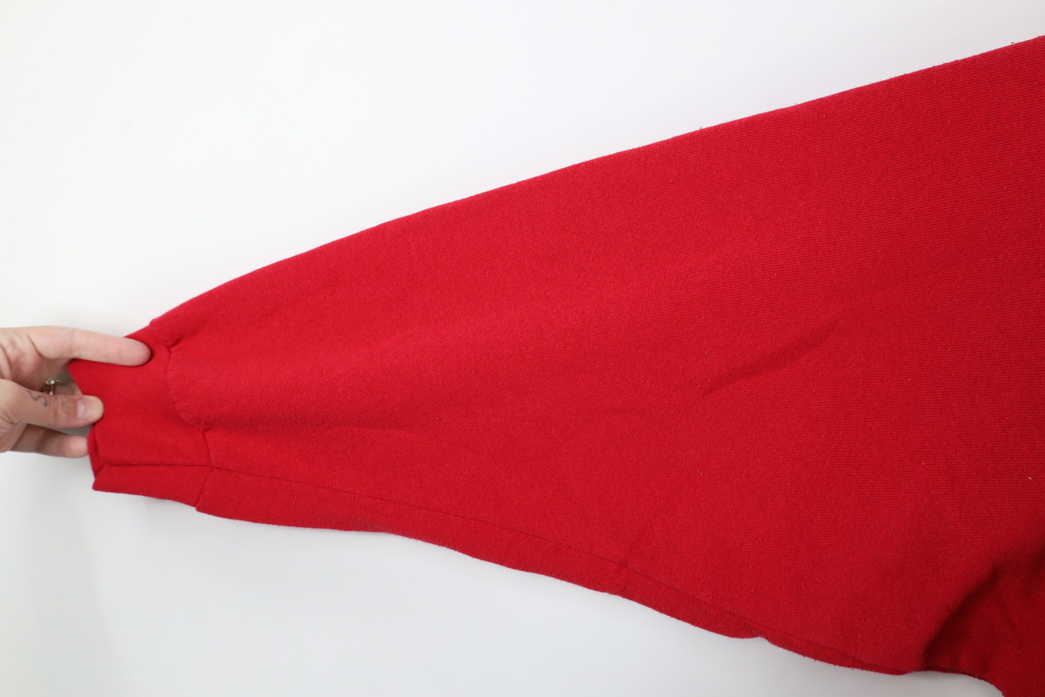 Vintage Vintage 90s Streetwear Blank Crewneck Sweatshirt Red USA Size US XXL / EU 58 / 5 - 7 Thumbnail