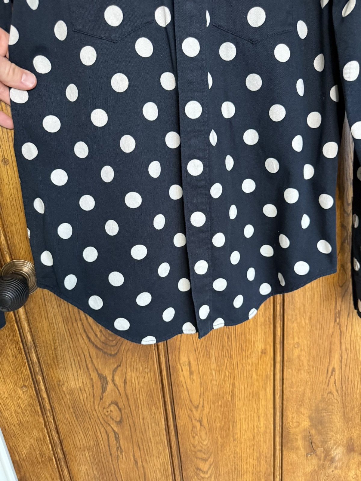 Saint Laurent Paris Saint Laurent black polka dot western denim shirt XL Grail Size US XL / EU 56 / 4 - 14 Thumbnail