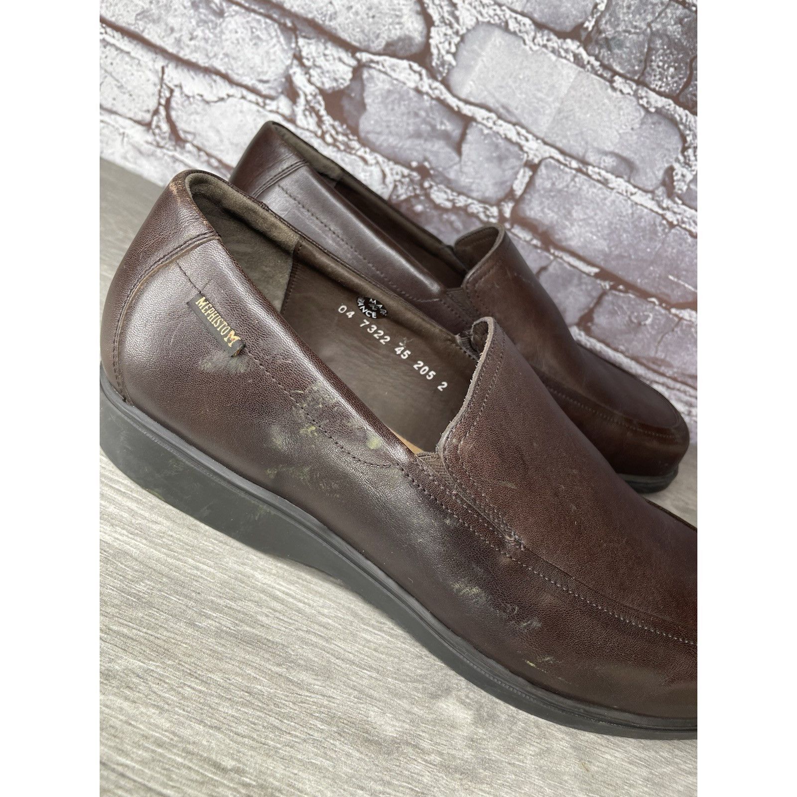 Mephisto Mephisto Brown Leather Loafers Air Jet Insoles Slip On Shoes Size US 11.5 / EU 44-45 - 12 Thumbnail