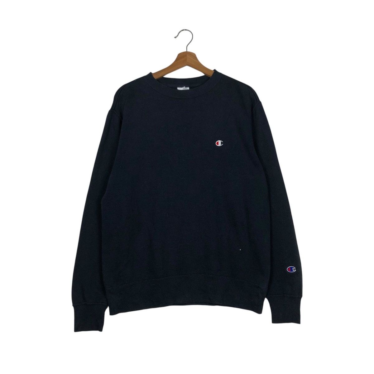 Japanese Brand × Vintage 📌Vintage Sweatshirt Crewneck Champion Rich Black Size US L / EU 52-54 / 3 - 2 Thumbnail