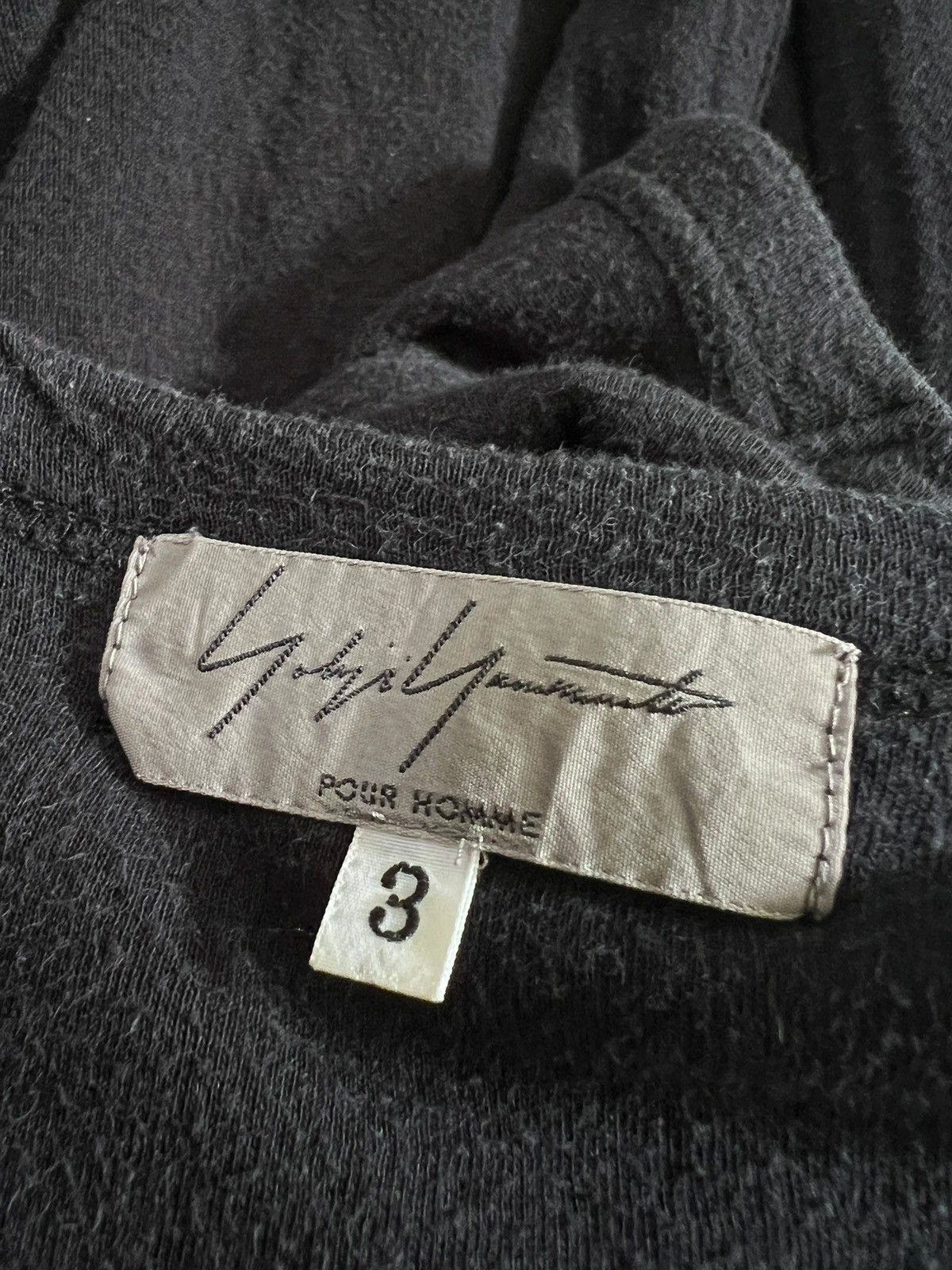 Yohji Yamamoto 1990s Yohji Yamamoto Pour Homme Wide Neck Tshirt Size US L / EU 52-54 / 3 - 8 Thumbnail