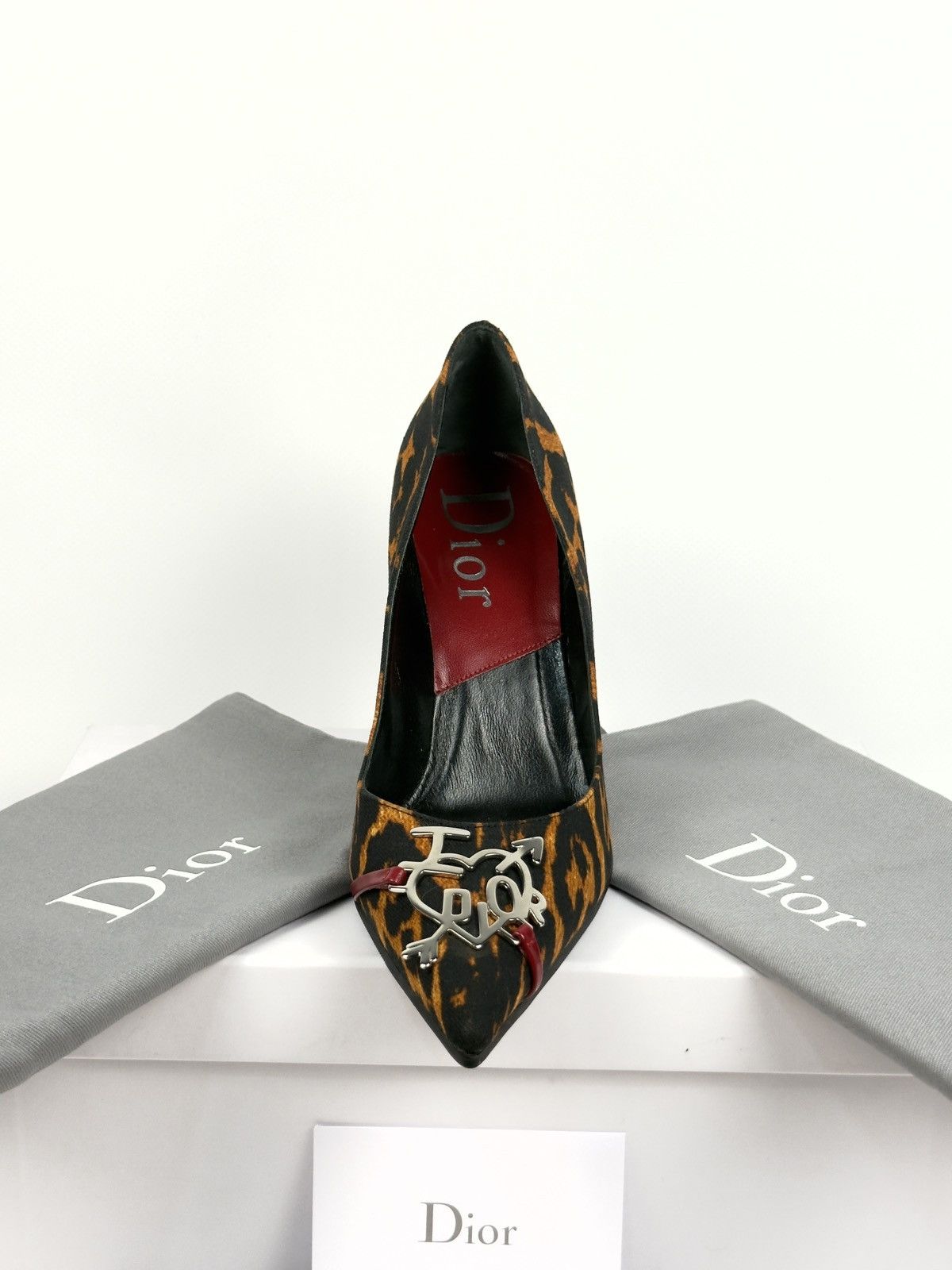 Dior 💖 Dior Iconic F/W 2004 by John Galliano Leopard Heels Pumps Size US 8.5 / IT 38.5 - 6 Thumbnail